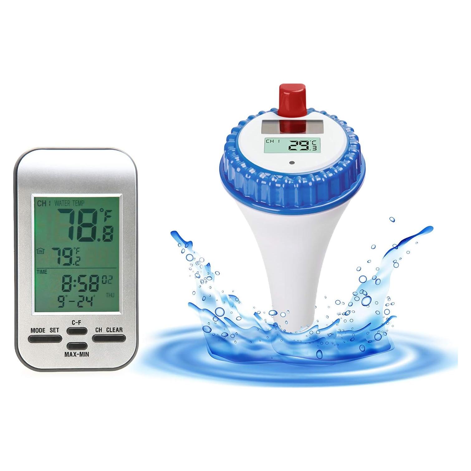 Termómetro Inalámbrico AMTAST WT0224 para Piscina Solar 100m