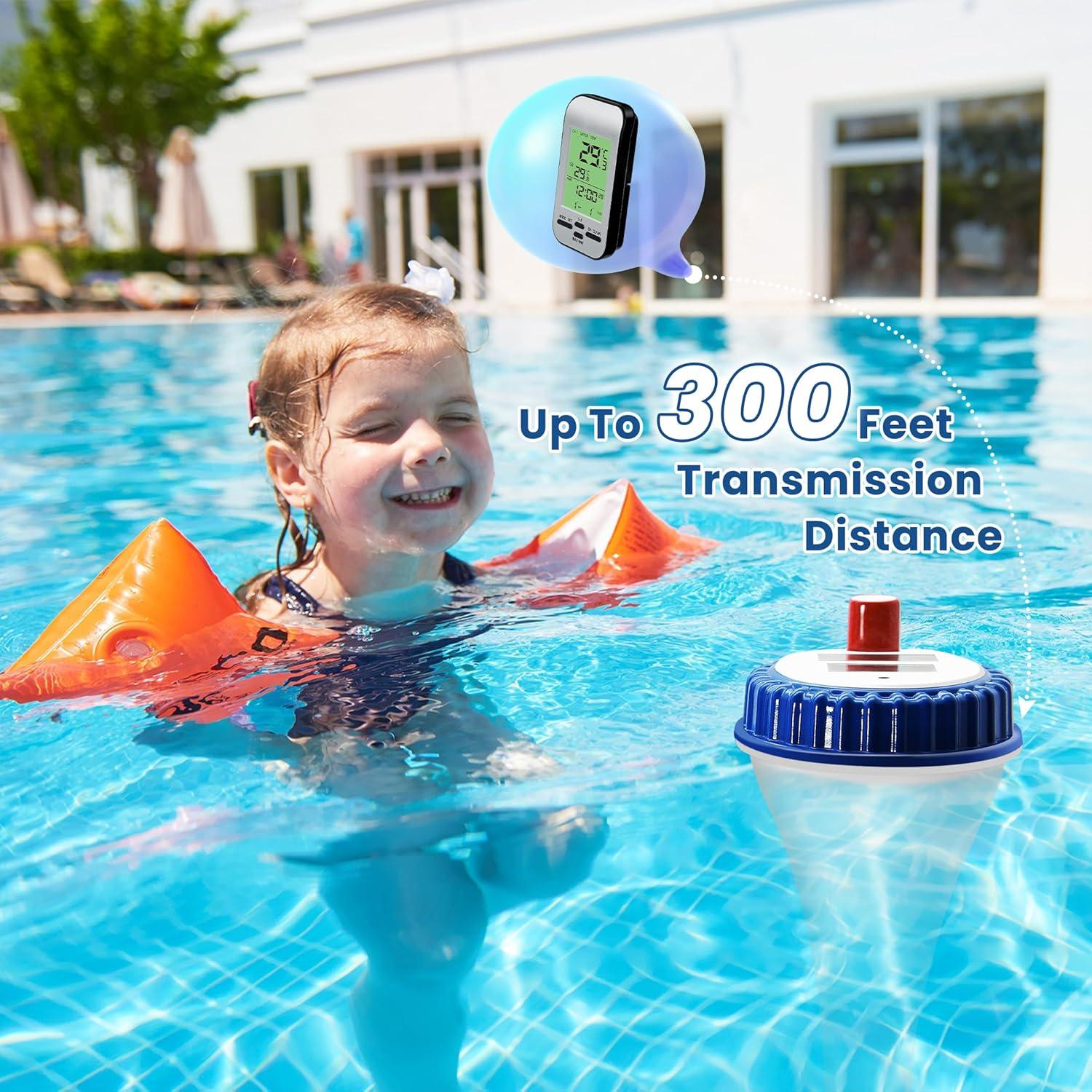 Termómetro Inalámbrico AMTAST WT0224 para Piscina Solar 100m