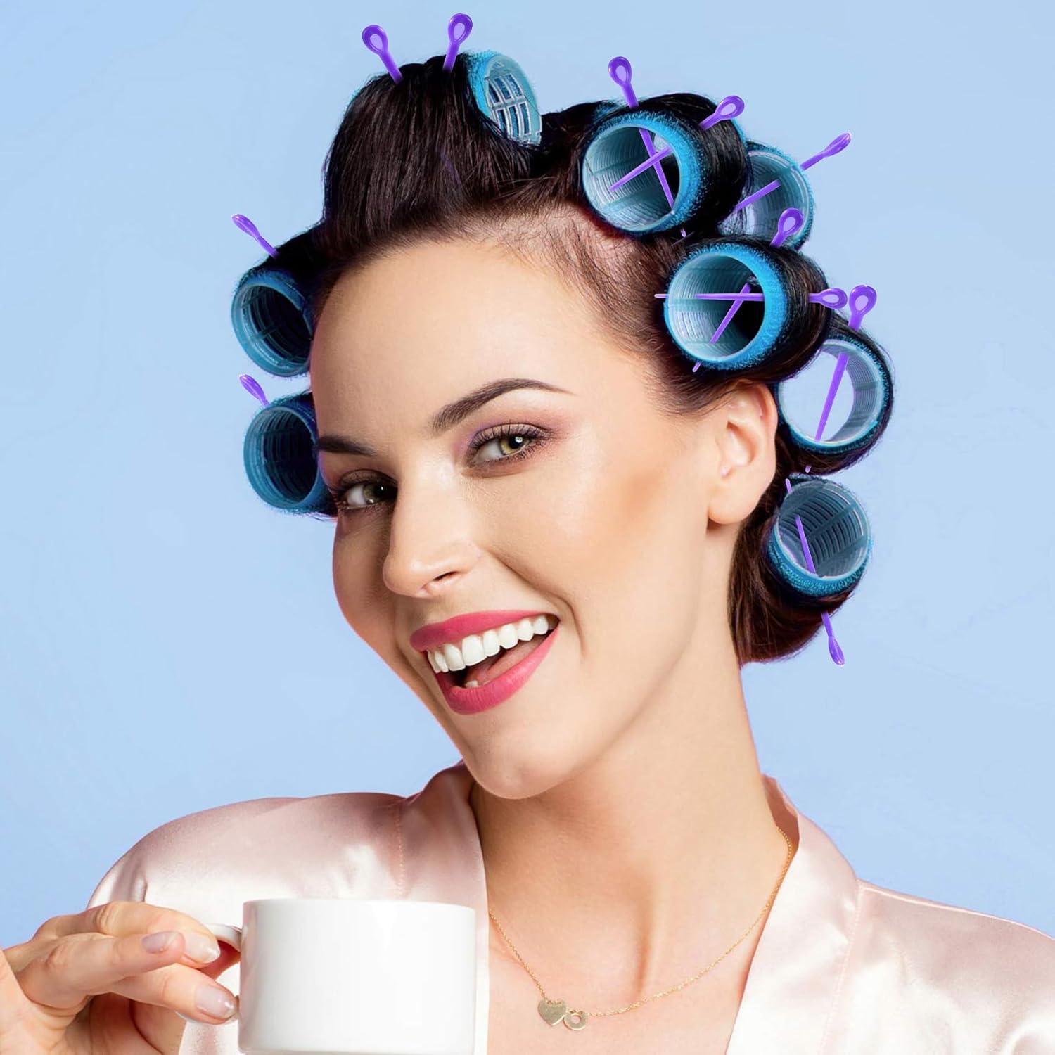 100 Piezas Cepillos Rodillos de Cabello Pndeyo - Color Púrpura