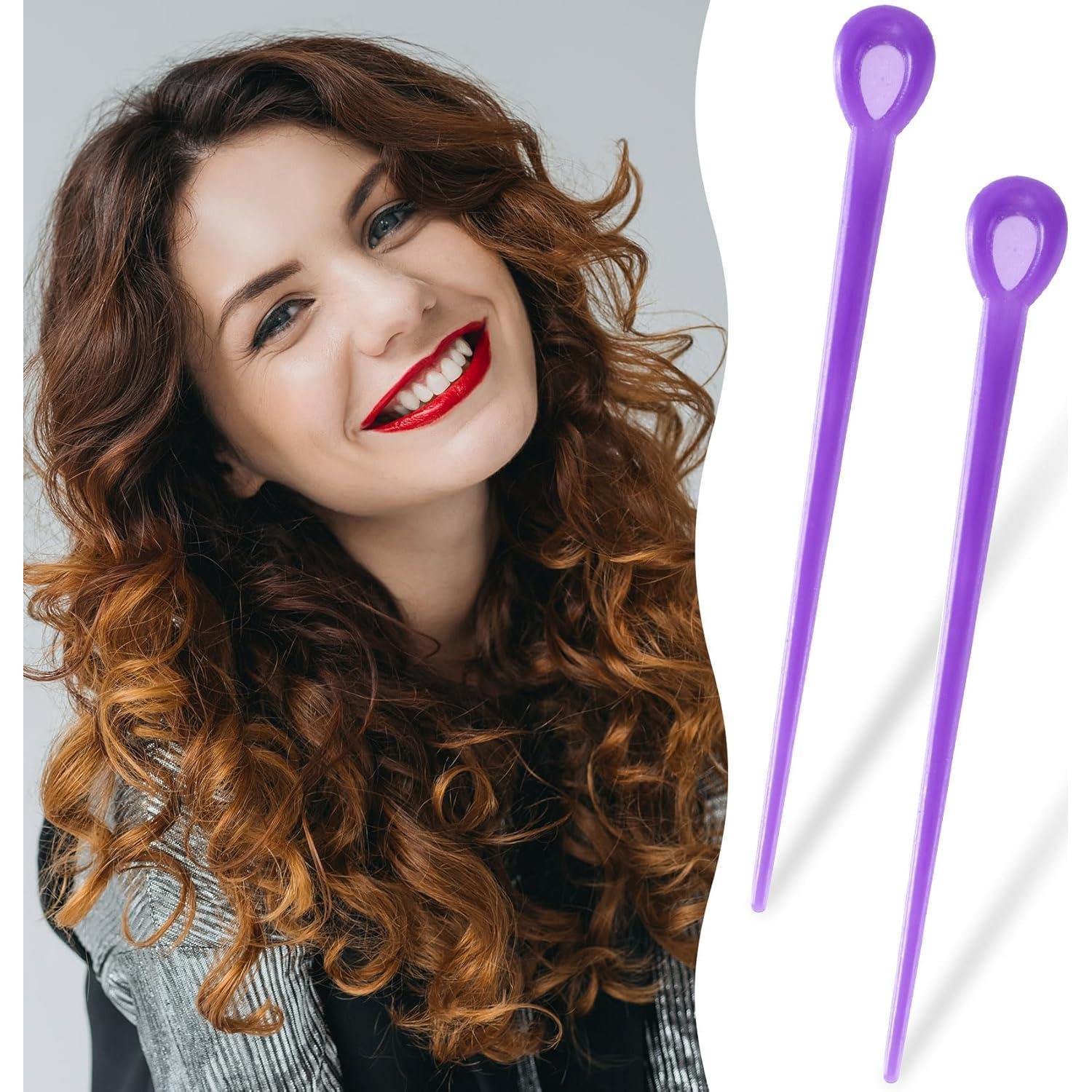 100 Piezas Cepillos Rodillos de Cabello Pndeyo - Color Púrpura