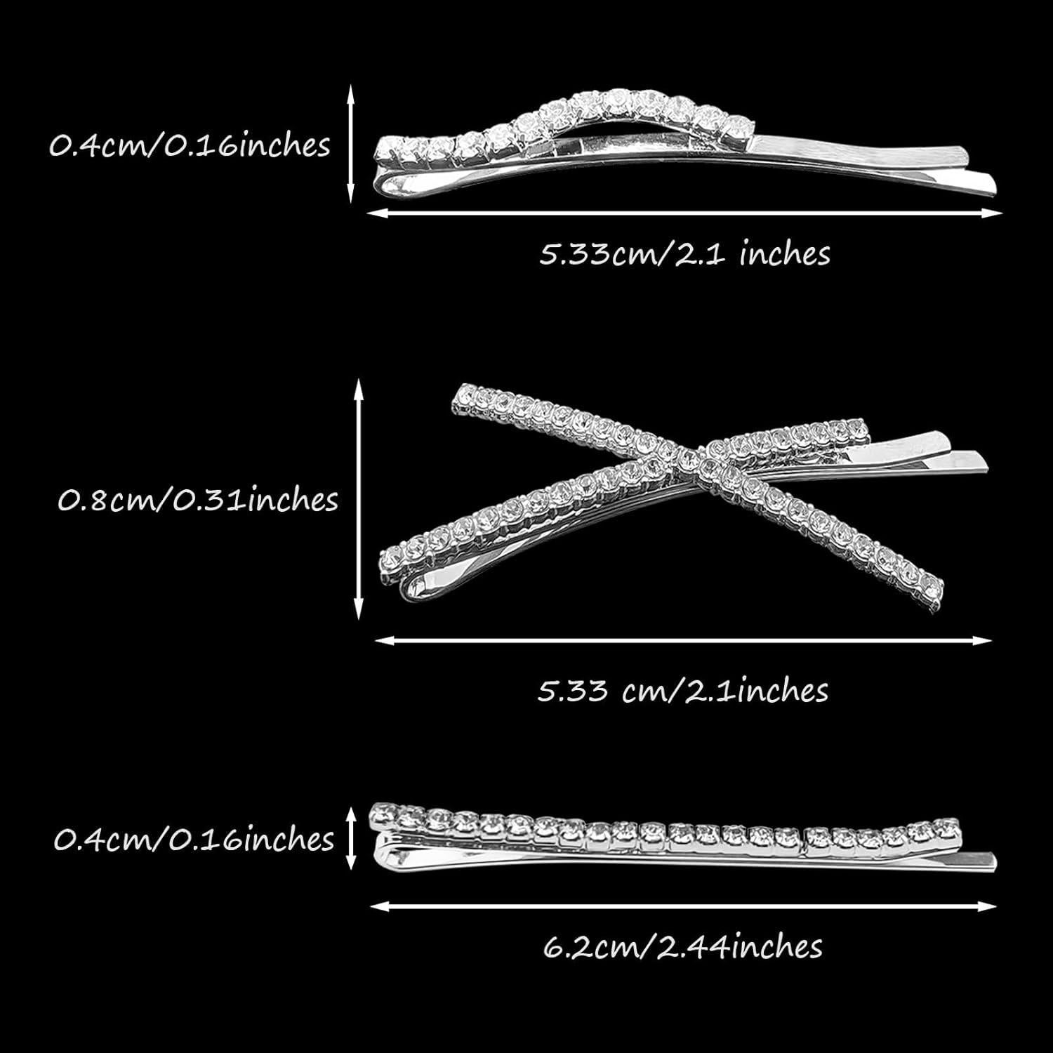 6 Clips de Pelo de Rhinestone REDANHA - Accesorios Elegantes