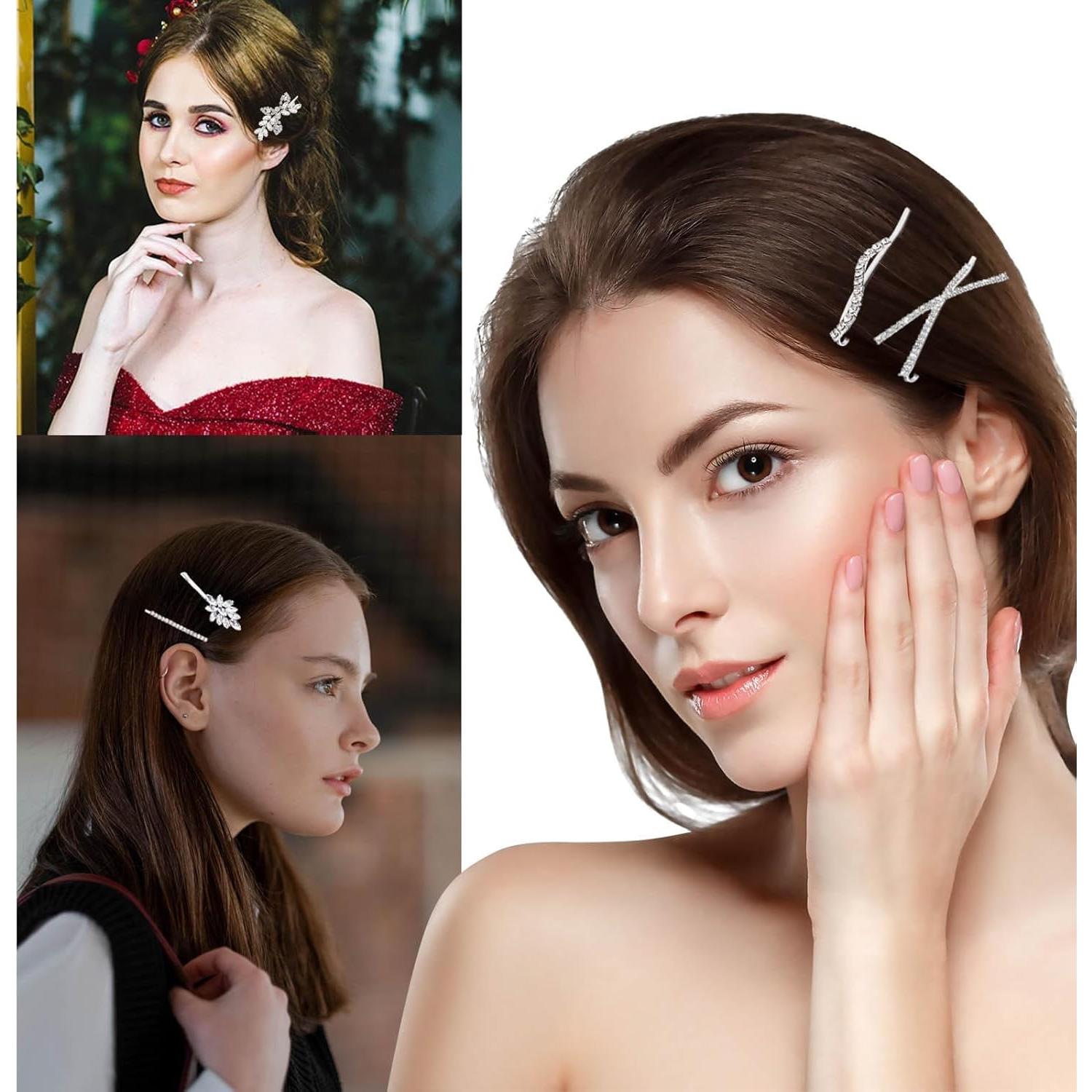 6 Clips de Pelo de Rhinestone REDANHA - Accesorios Elegantes