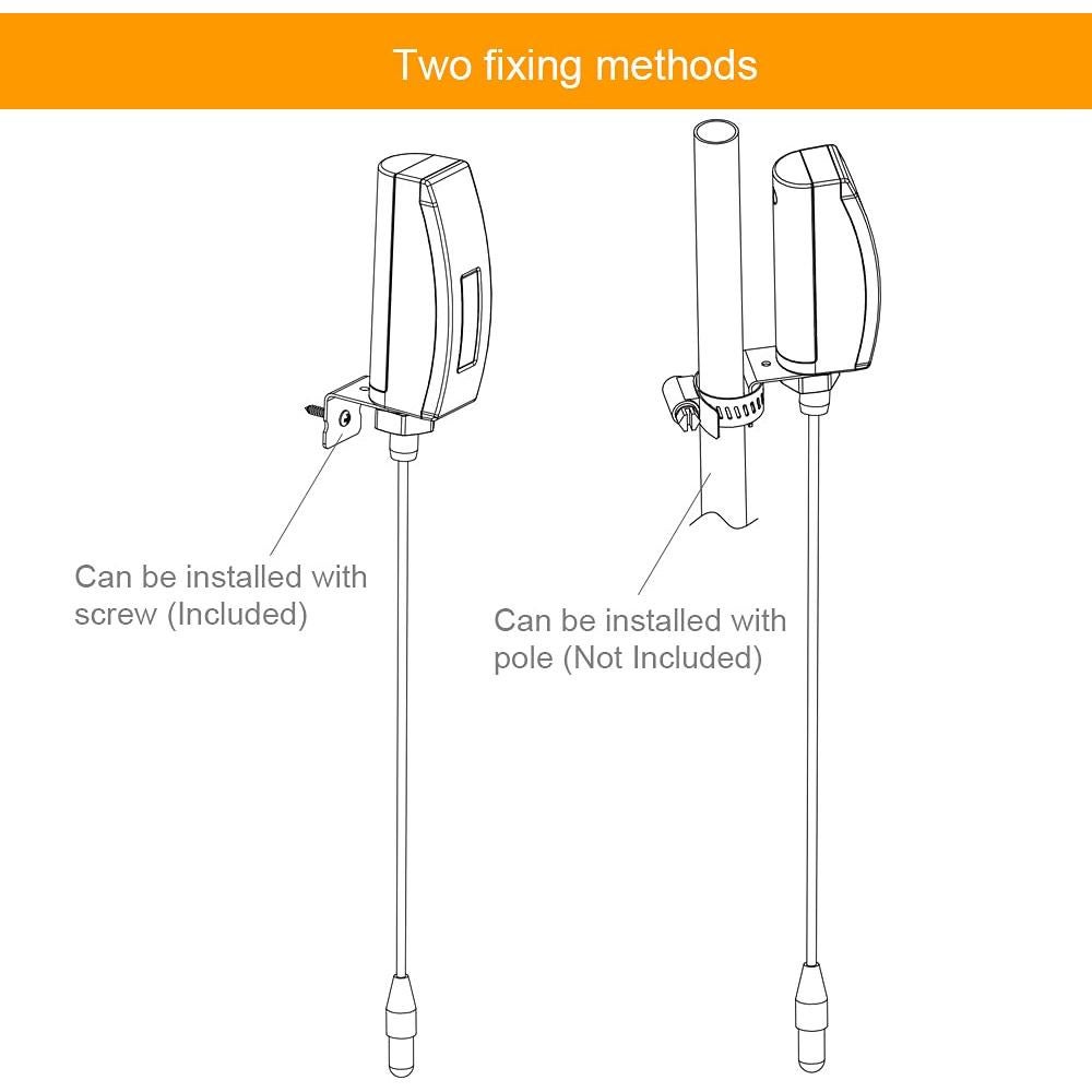 Termómetro Digital para Piscina ECOWITT WN34BL con Sensor LCD