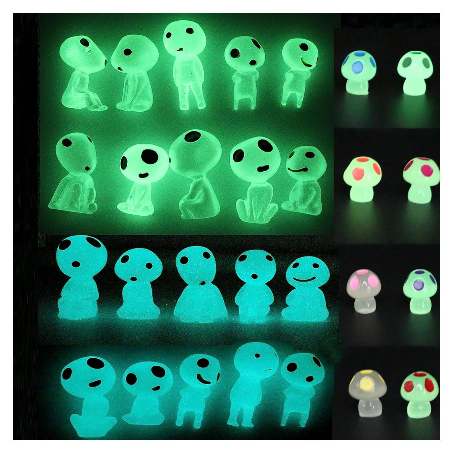 Accesorios de Jardín de Hadas Qingo - Elfos Brillantes en Resina