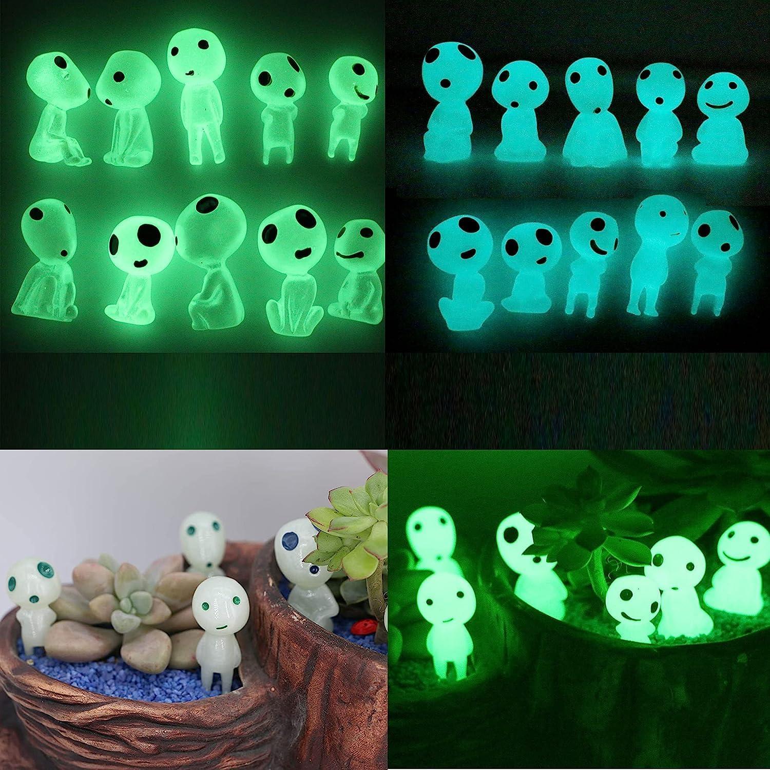 Accesorios de Jardín de Hadas Qingo - Elfos Brillantes en Resina