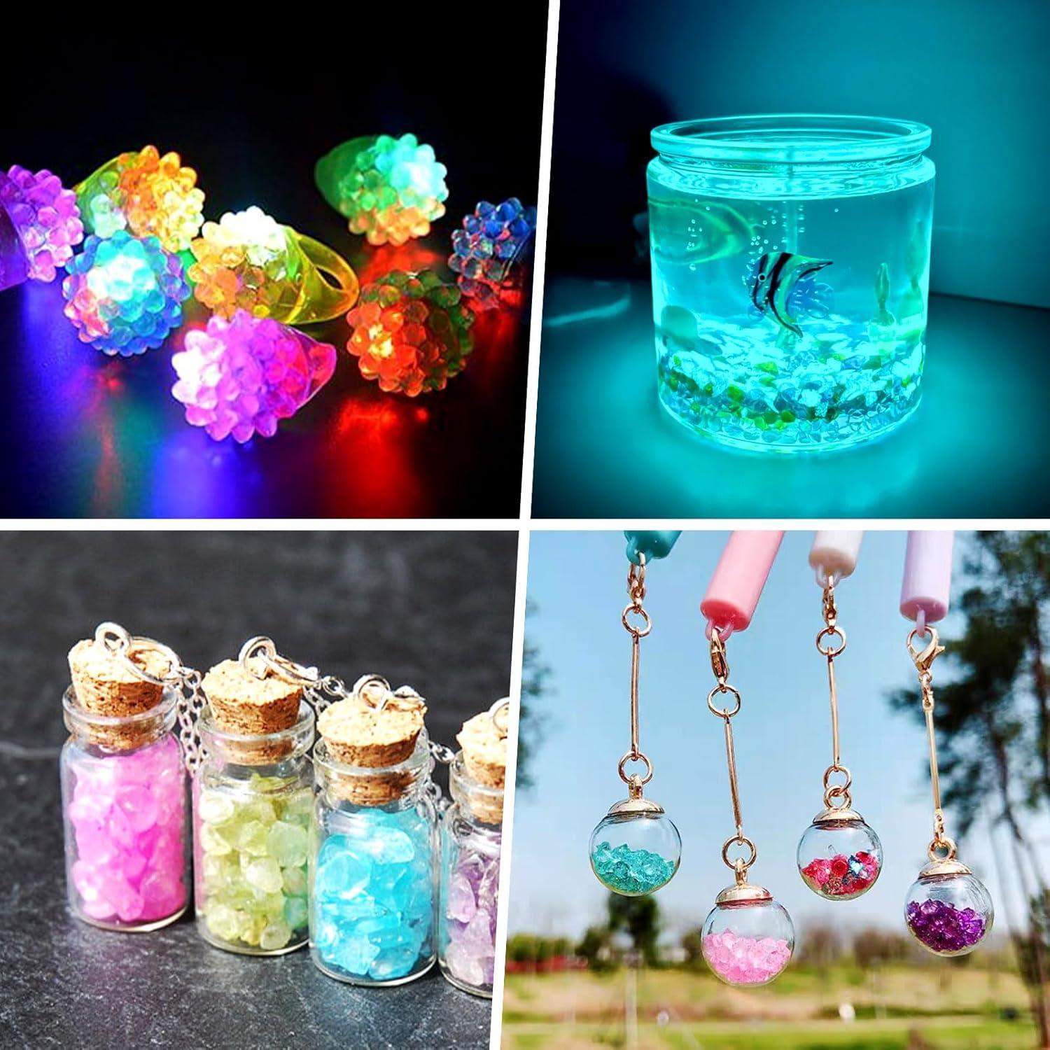 KISSITTY Chips de Vidrio Luminiscentes 90g 4-11mm Decoración