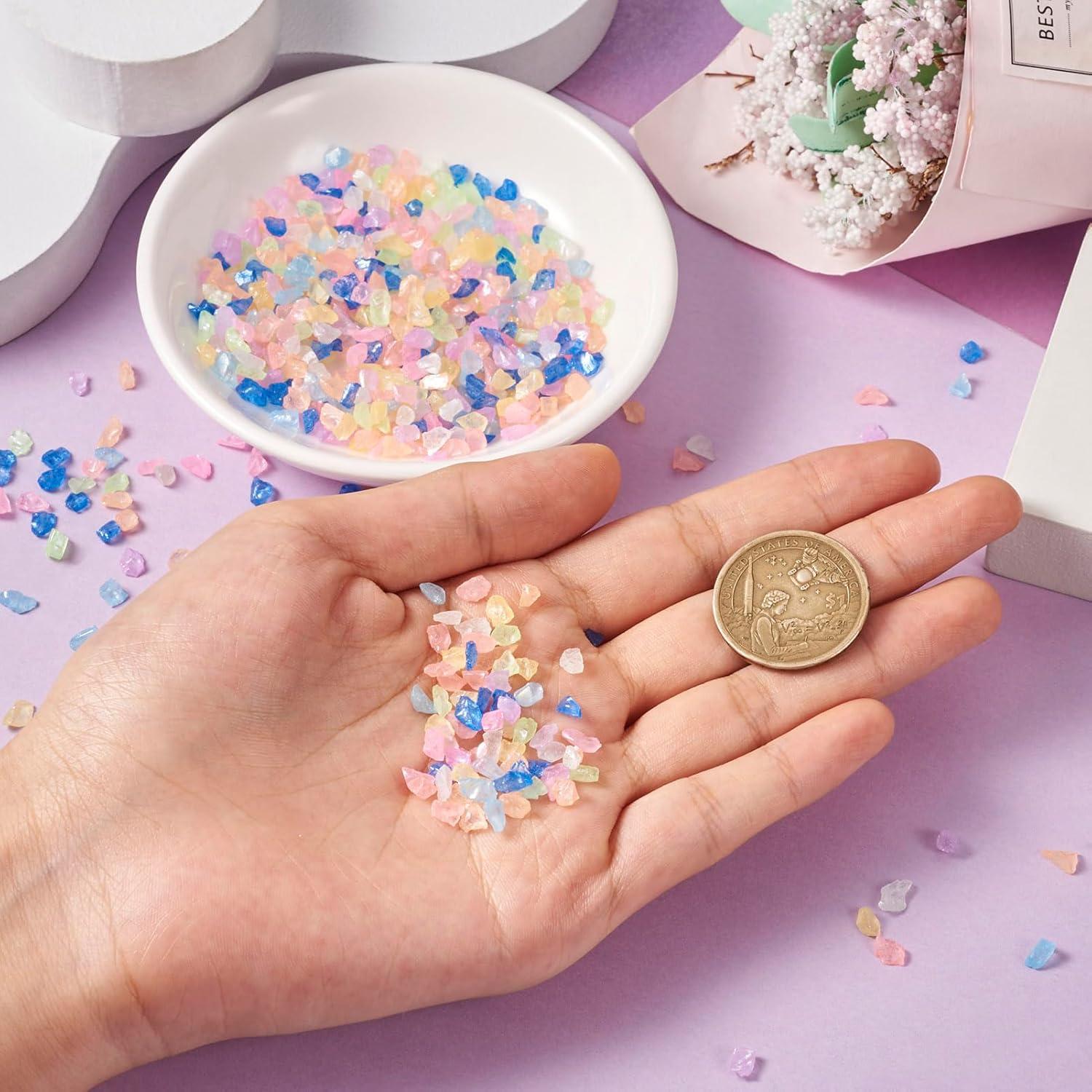 KISSITTY Chips de Vidrio Luminiscentes 90g 4-11mm Decoración