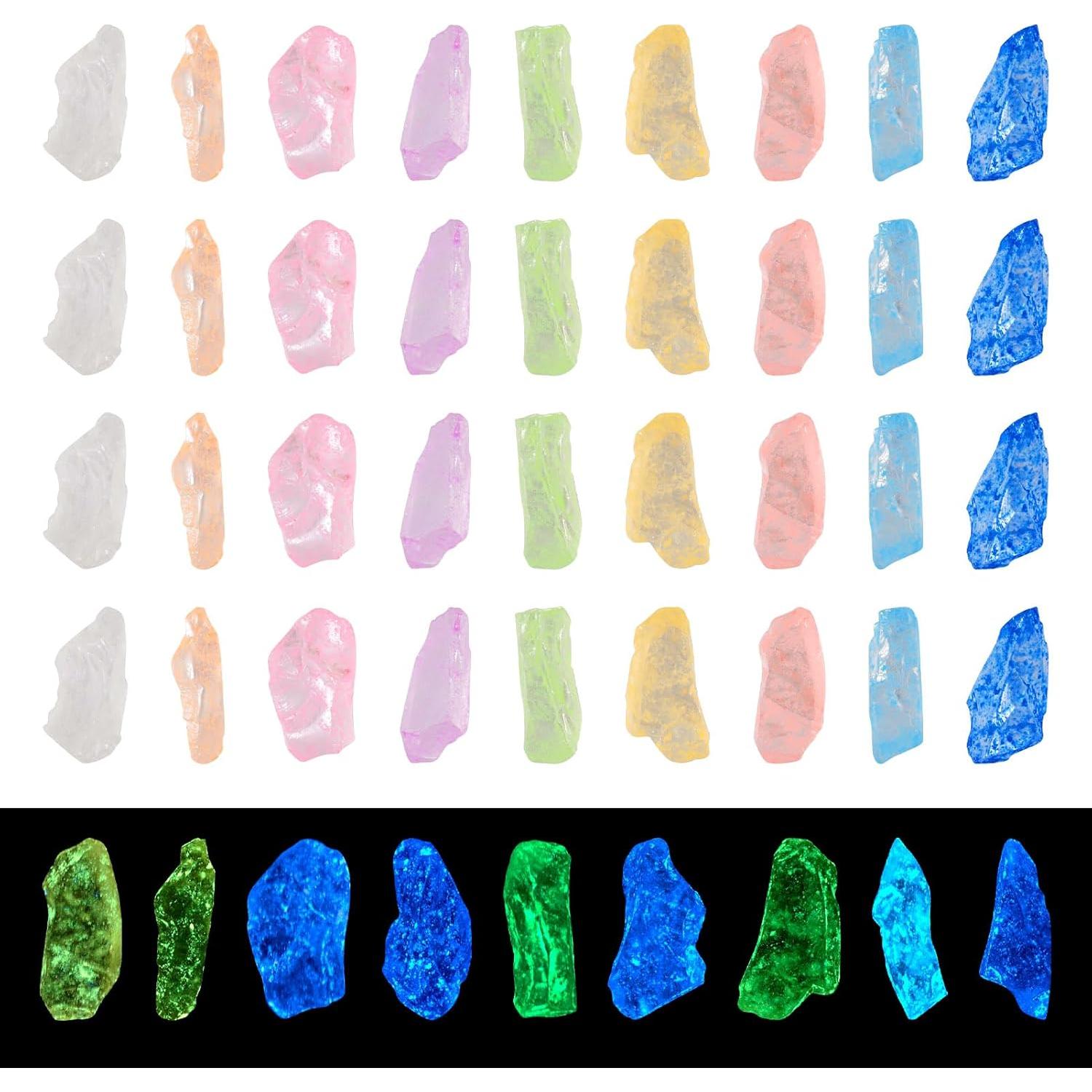 KISSITTY Chips de Vidrio Luminiscentes 90g 4-11mm Decoración