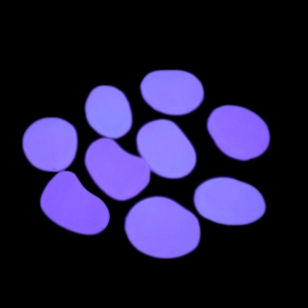 10 Piedras Brillantes Moradas 4.5cm para Jardín y Acuario