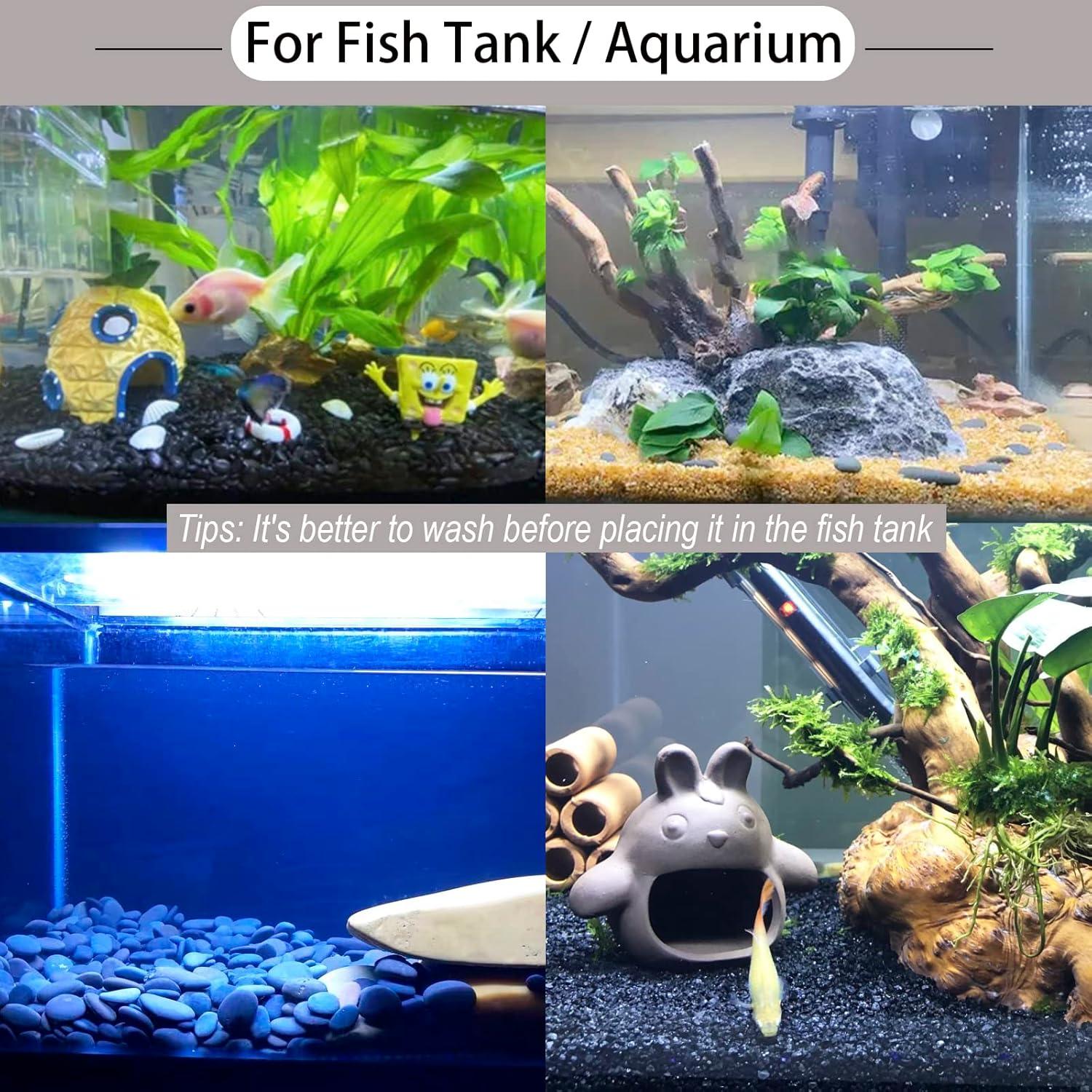 Guijarros Negros Pulidos TOPEMAI 6.8kg 2.54-5.08cm Decorativos