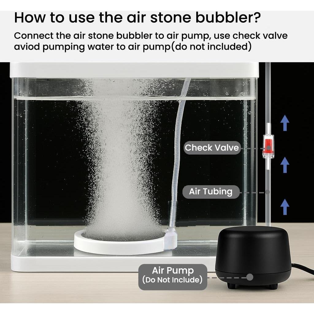 Difusor de Aire para Acuario Blotfish 8 cm, Silencioso, 20-70 Gal