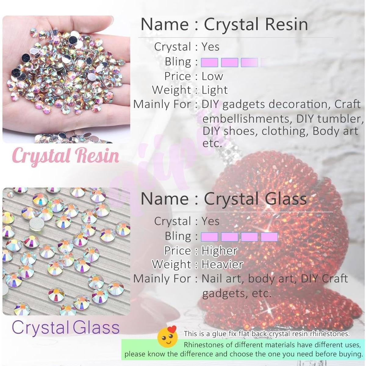 Cristales de Resina Rhinestones 12 Colores 5mm qiipii Manualidades