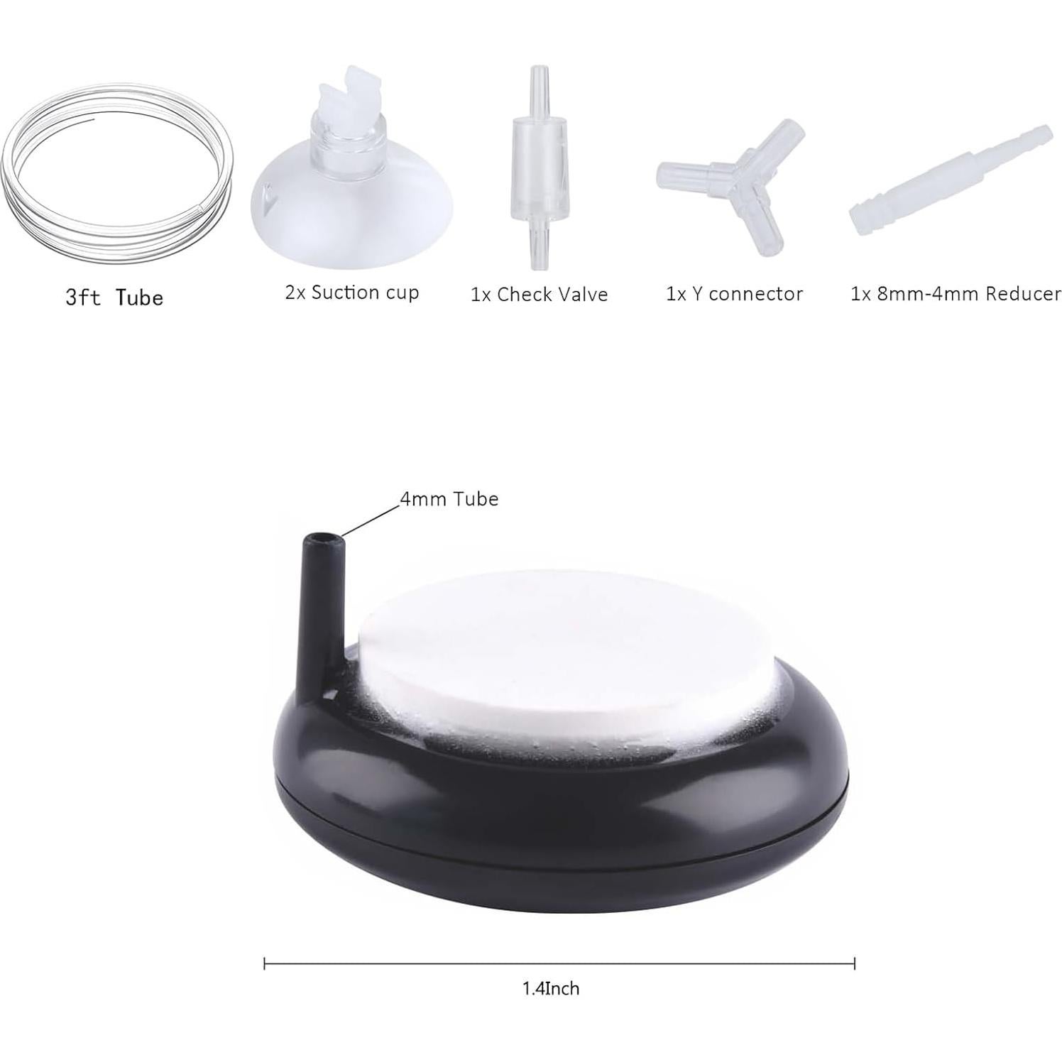 Disco de Aire Nano Carefree Fish 35 mm para Acuario con Tubo 0.91 m