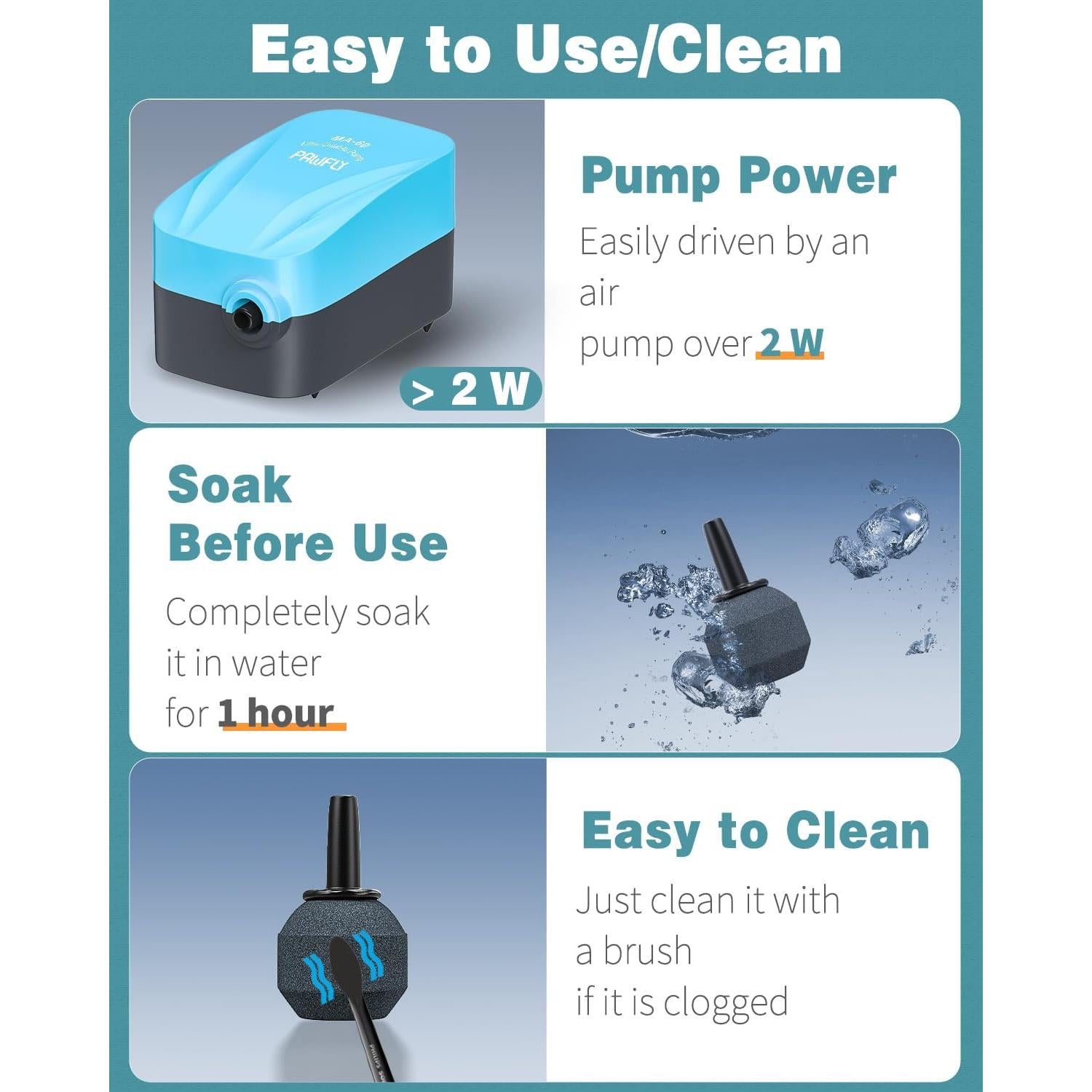 Difusor de Burbujas Pawfly 2.03 cm para Acuarios - 10 Piezas