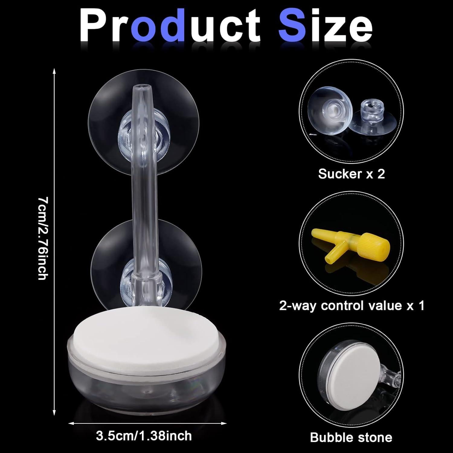 Kit de 2 Piedras de Aire para Acuario Treela - Silenciosas y Ajustables