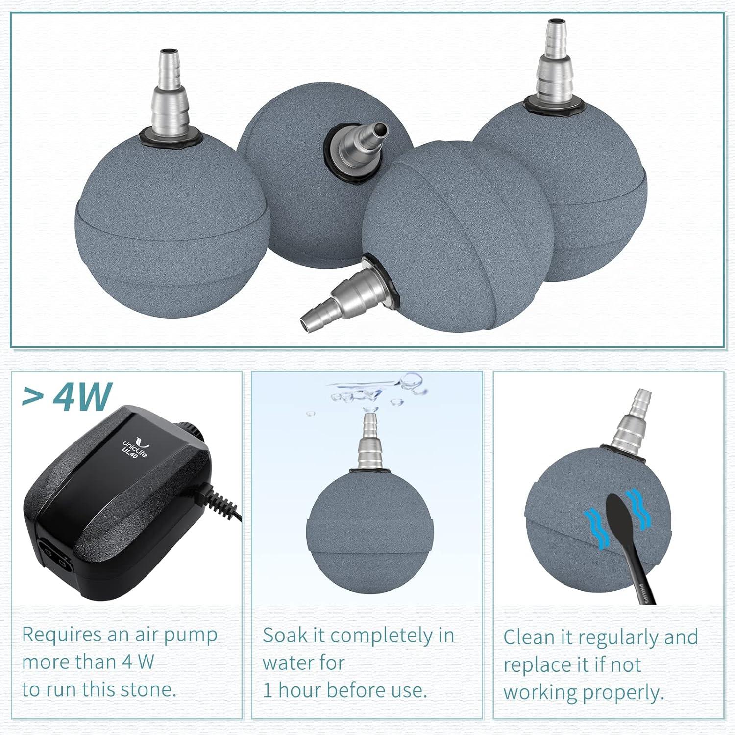 Pawfly Bola de Aire para Acuario 5.08 cm - Paquete de 4