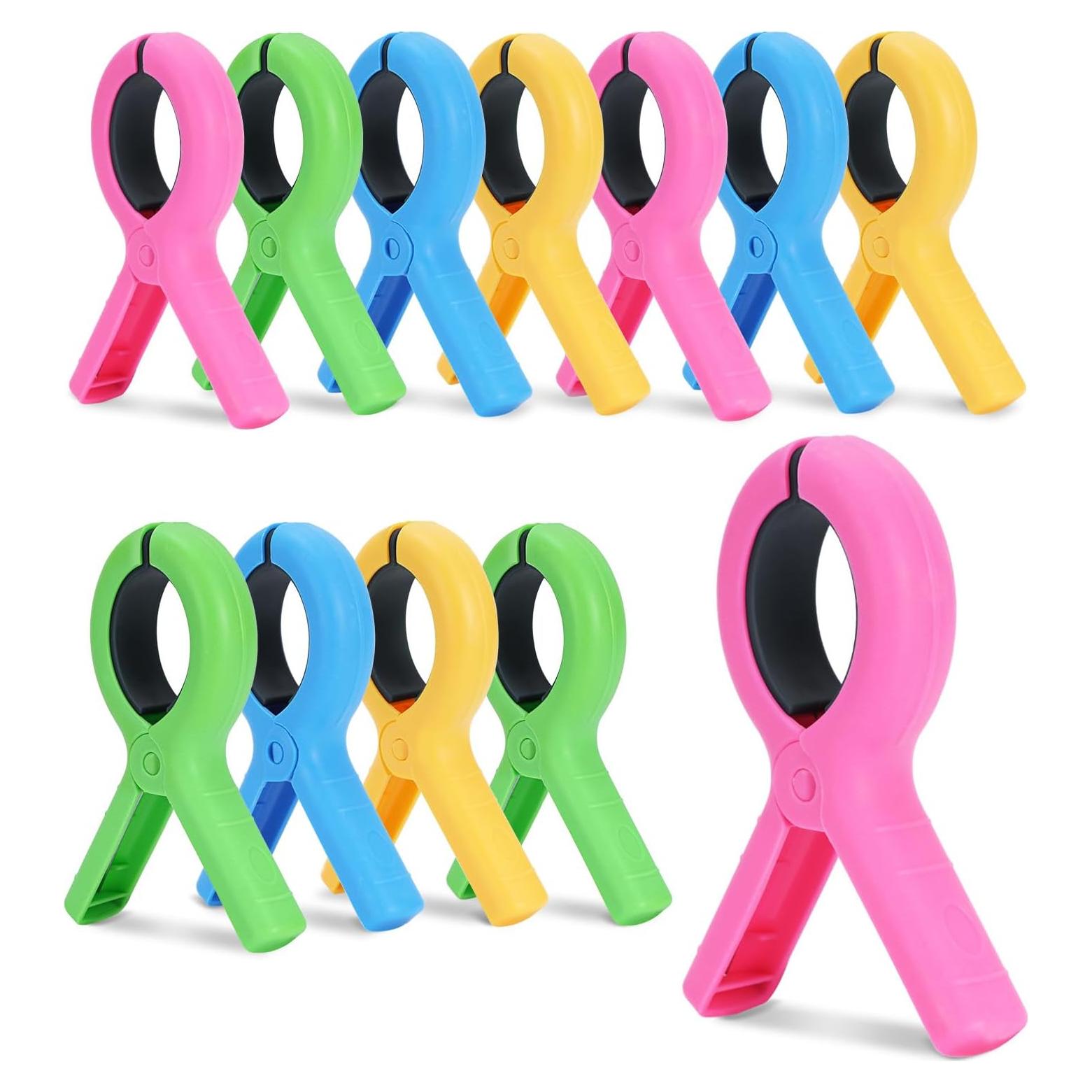 12 Clips para Toallas de Playa Gomedi 9.4 cm Alta Resistencia