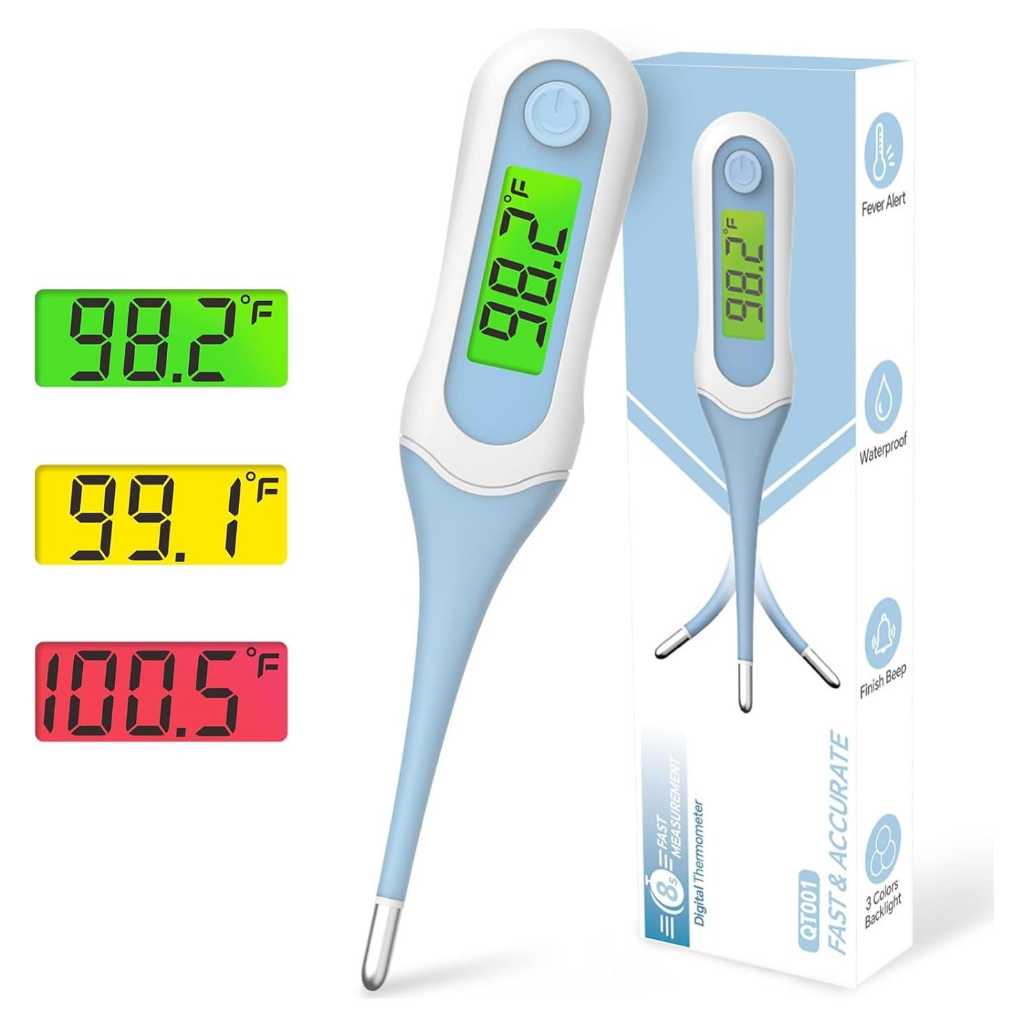 Termómetro Digital Cuxichuxinxi Oral 8s Retroiluminado Alerta Fiebre