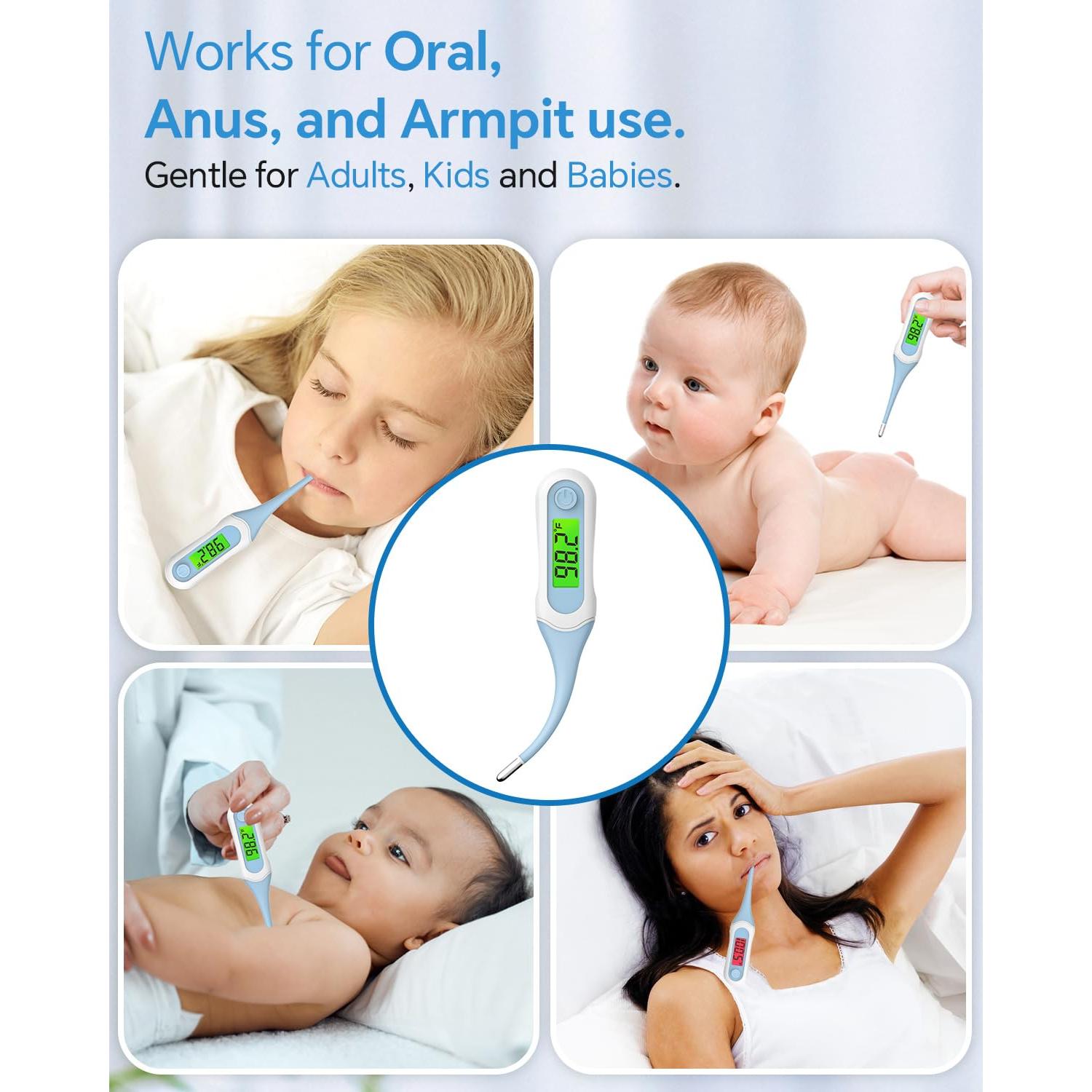 Termómetro Digital Cuxichuxinxi Oral 8s Retroiluminado Alerta Fiebre