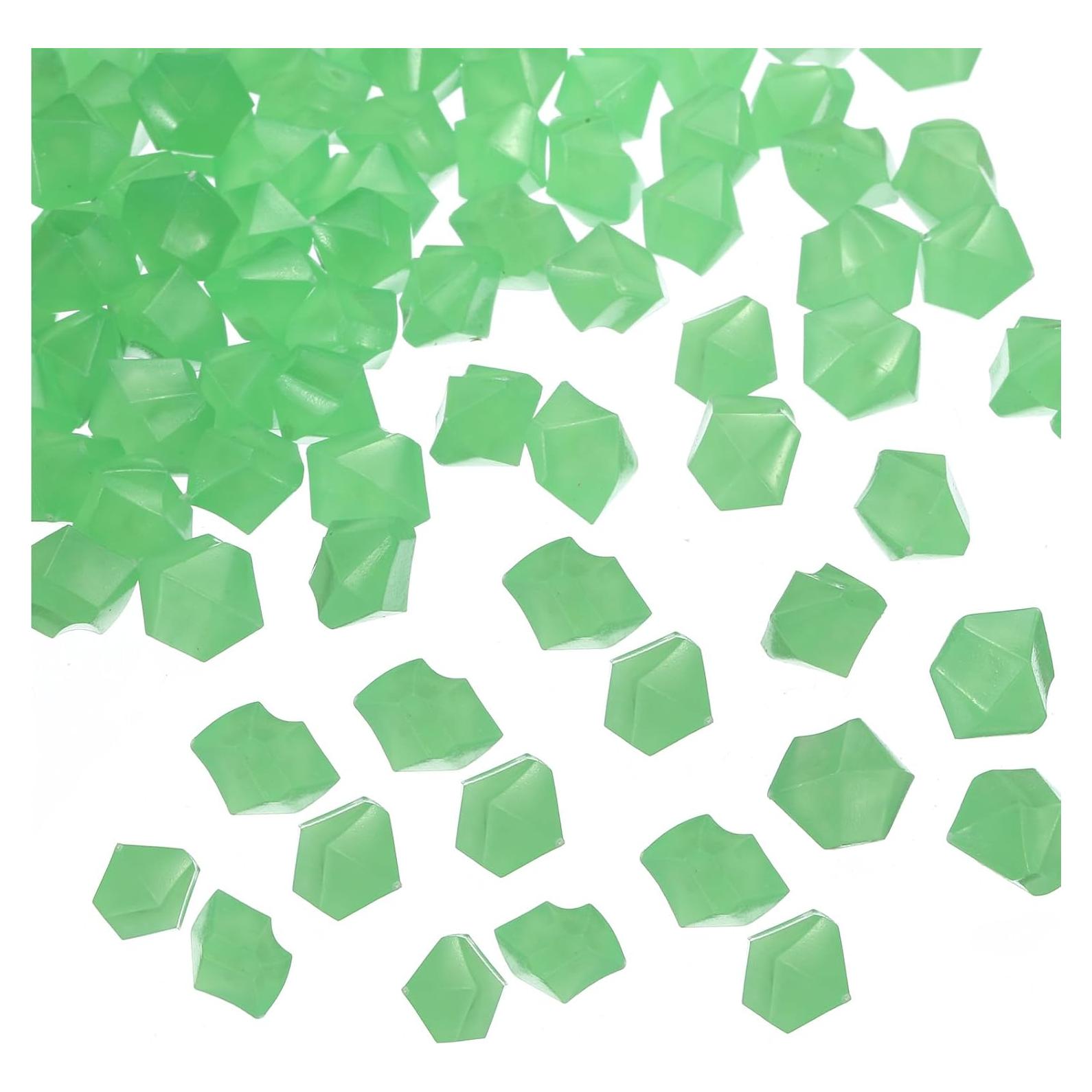 Rocas Brillantes Verdes YOKIVE 100 Pcs 10-15 mm Decorativas