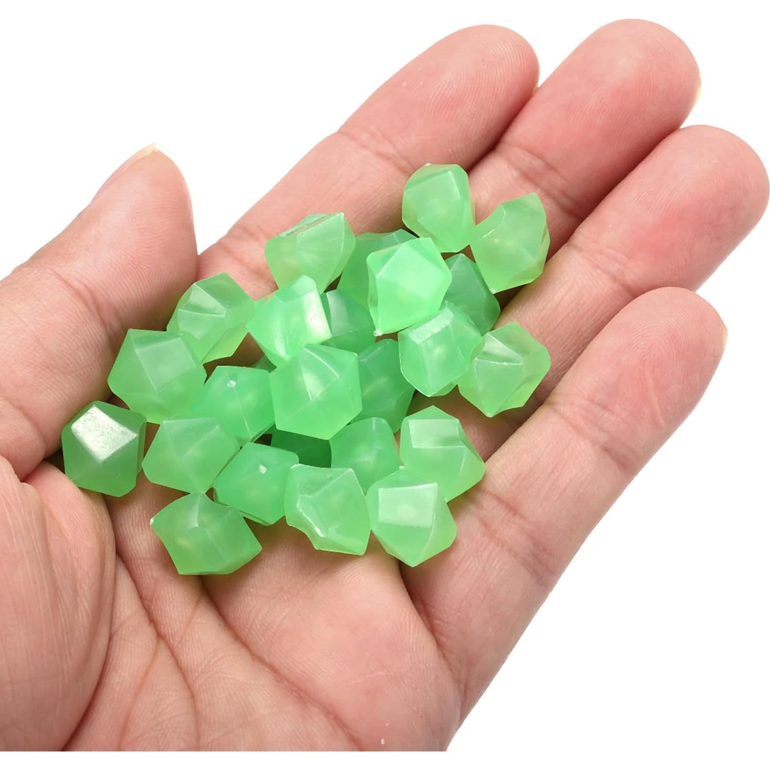 Rocas Brillantes Verdes YOKIVE 100 Pcs 10-15 mm Decorativas