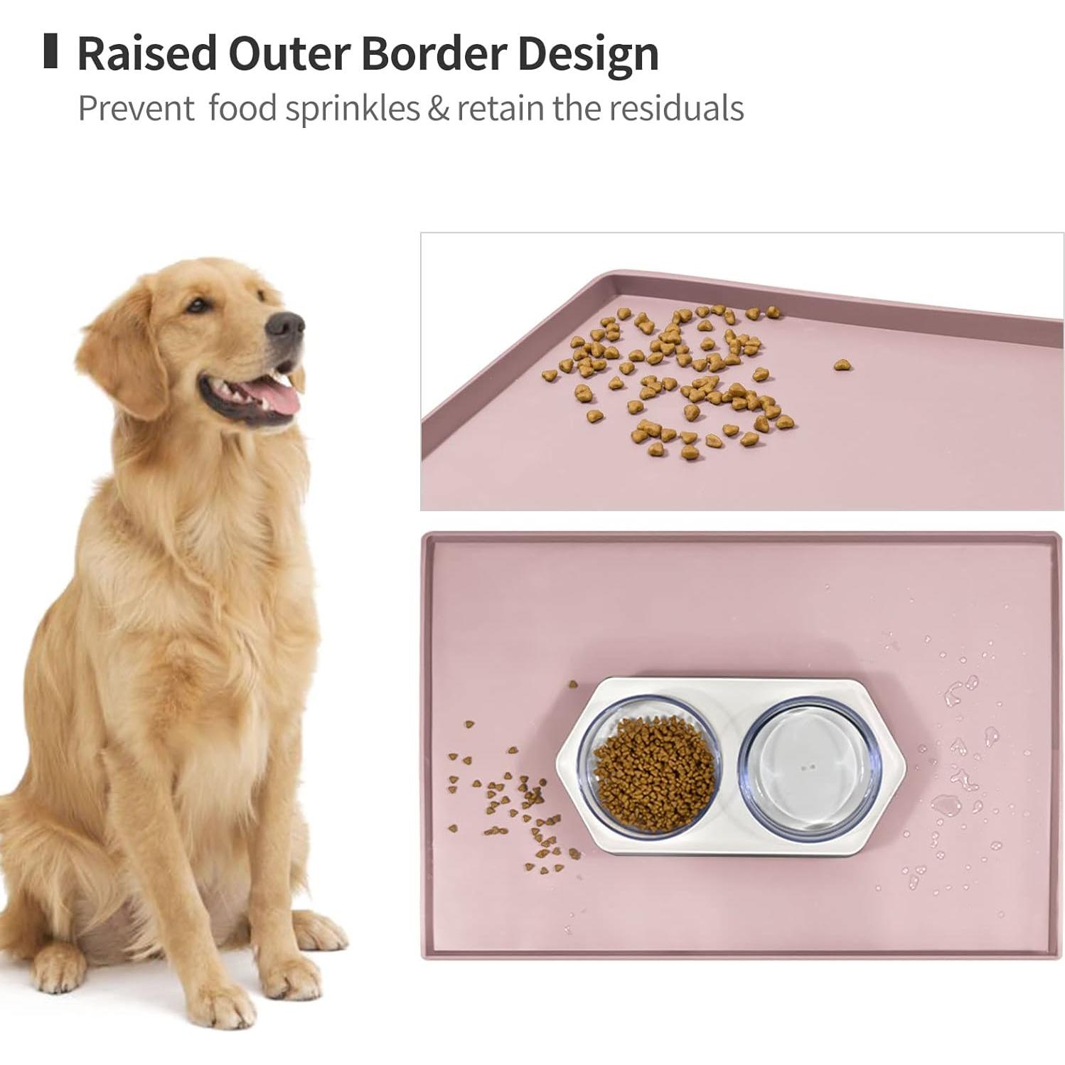 Alfombrilla de Silicona EIOKIT para Comida de Perro 46.99x29.21cm