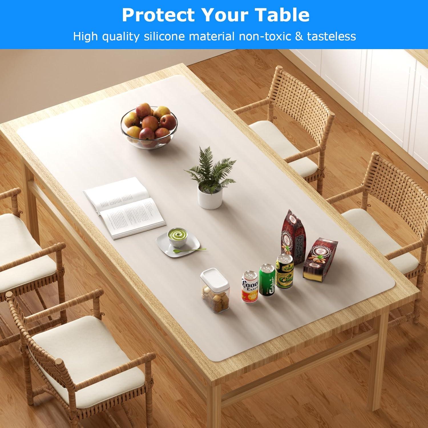 Alfombrilla de Silicona Antideslizante YOFUGA 120x60 cm Translúcido