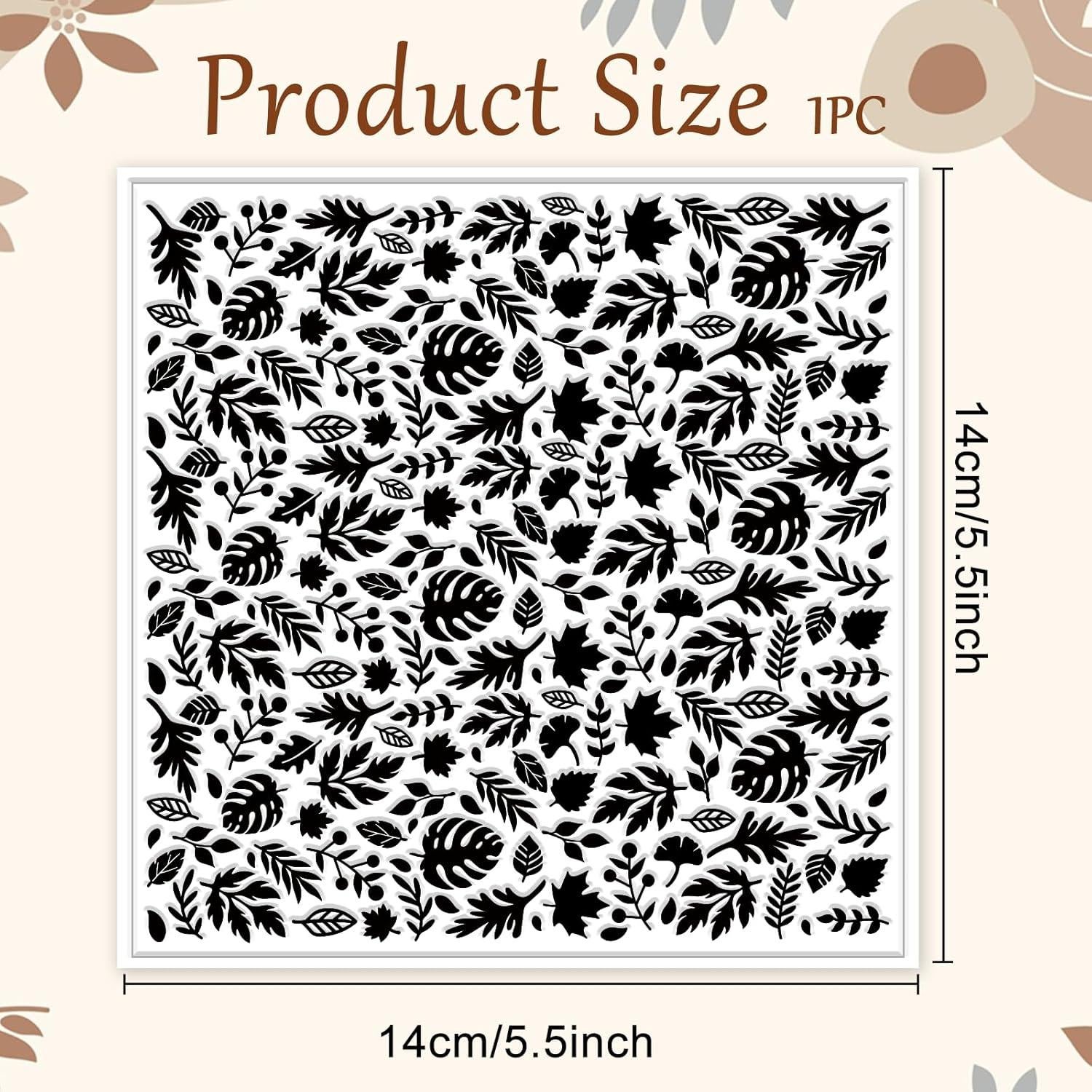 Hoja de Textura de Arcilla CHGCRAFT Hojas de Otoño 14x14 cm