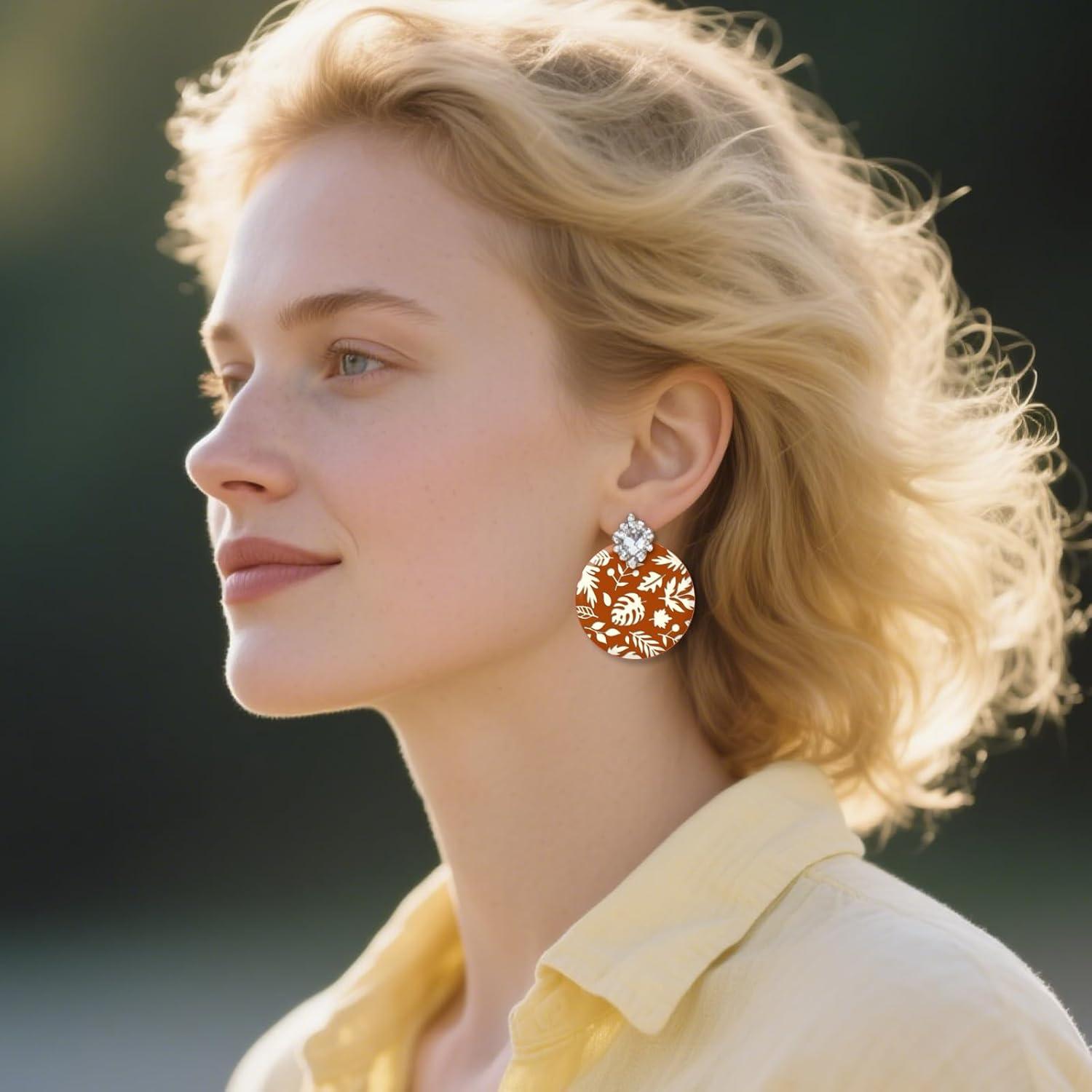 Hoja de Textura de Arcilla CHGCRAFT Hojas de Otoño 14x14 cm