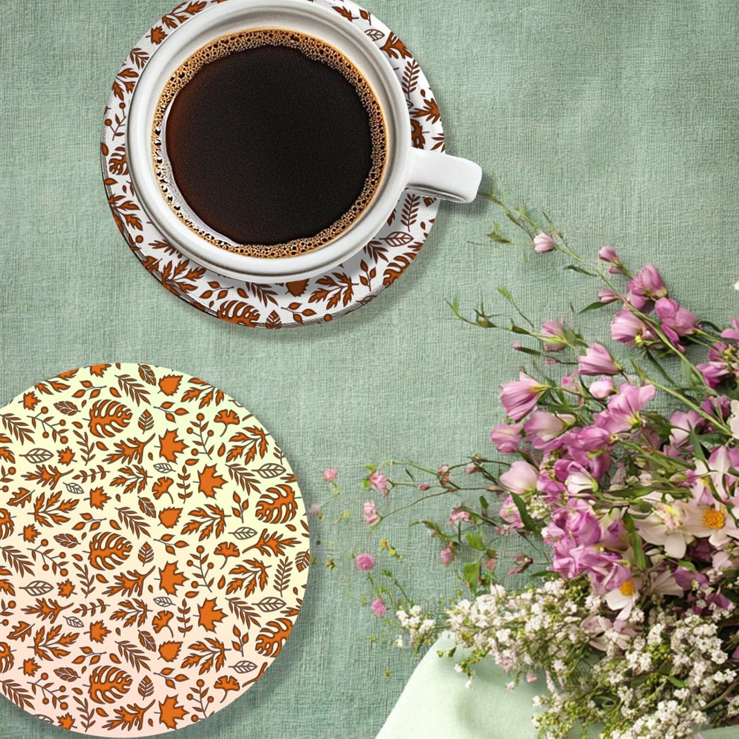 Hoja de Textura de Arcilla CHGCRAFT Hojas de Otoño 14x14 cm