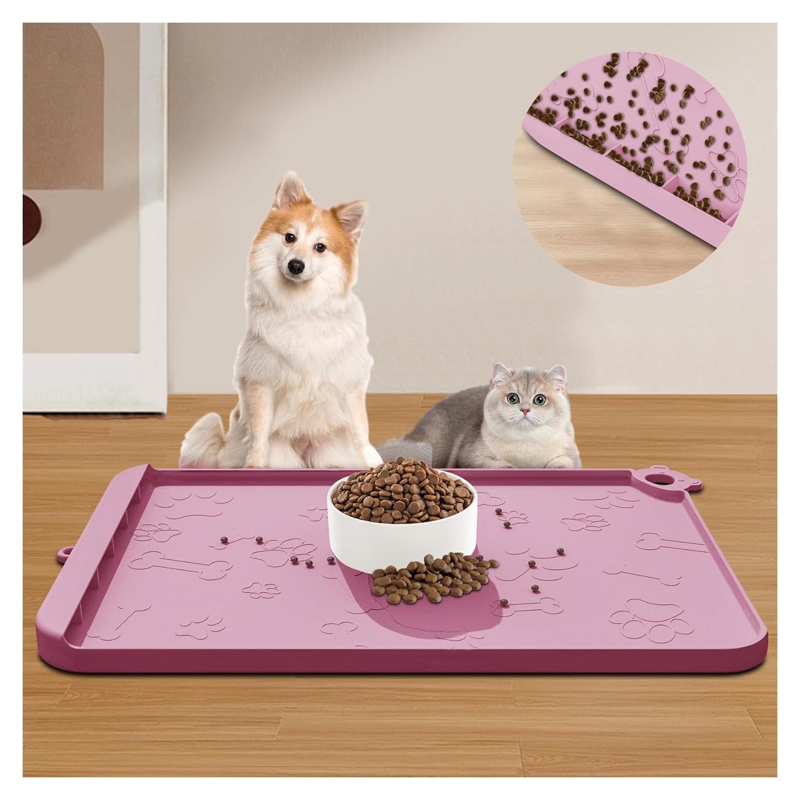 Alfombrilla de Silicona para Comida de Perro RAOUOEN 45.7x30.5cm