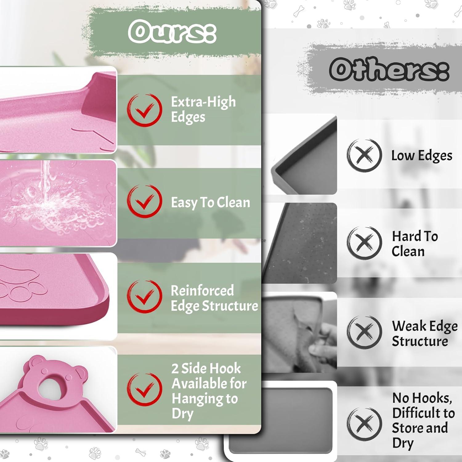 Alfombrilla de Silicona para Comida de Perro RAOUOEN 45.7x30.5cm