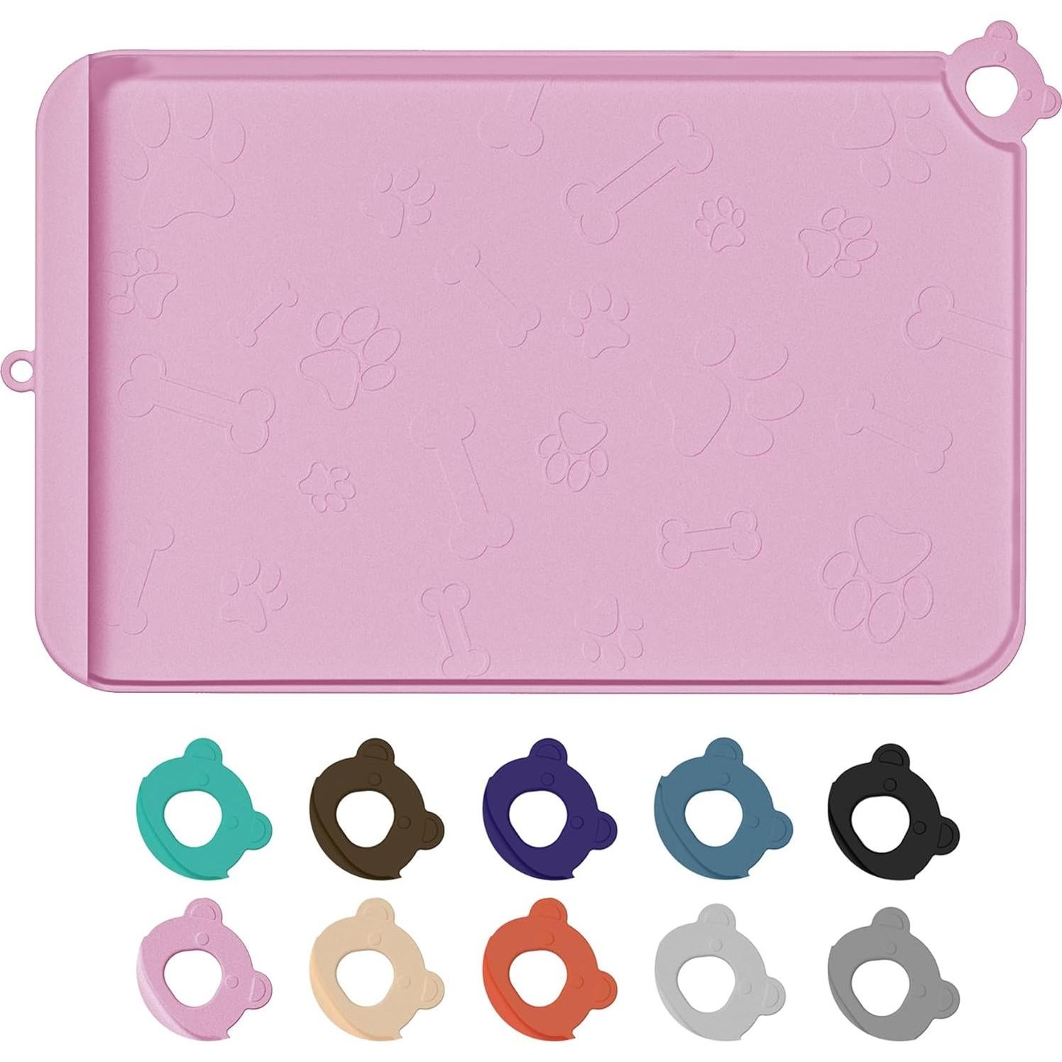 Alfombrilla de Silicona para Comida de Perro RAOUOEN 45.7x30.5cm