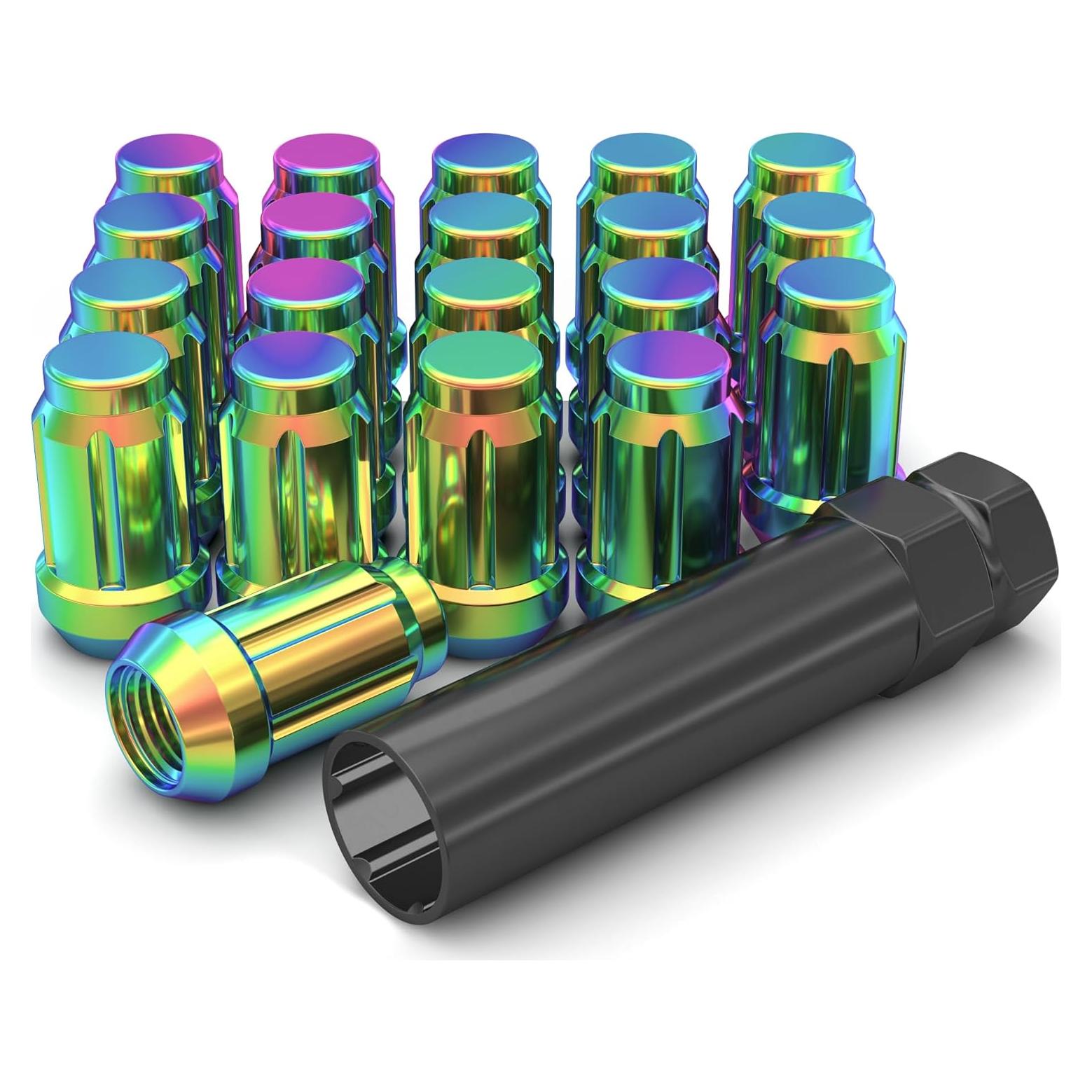 Tuercas de Lazo Caballero Blanco M12x1.50 Neo Chrome - Paquete de 20