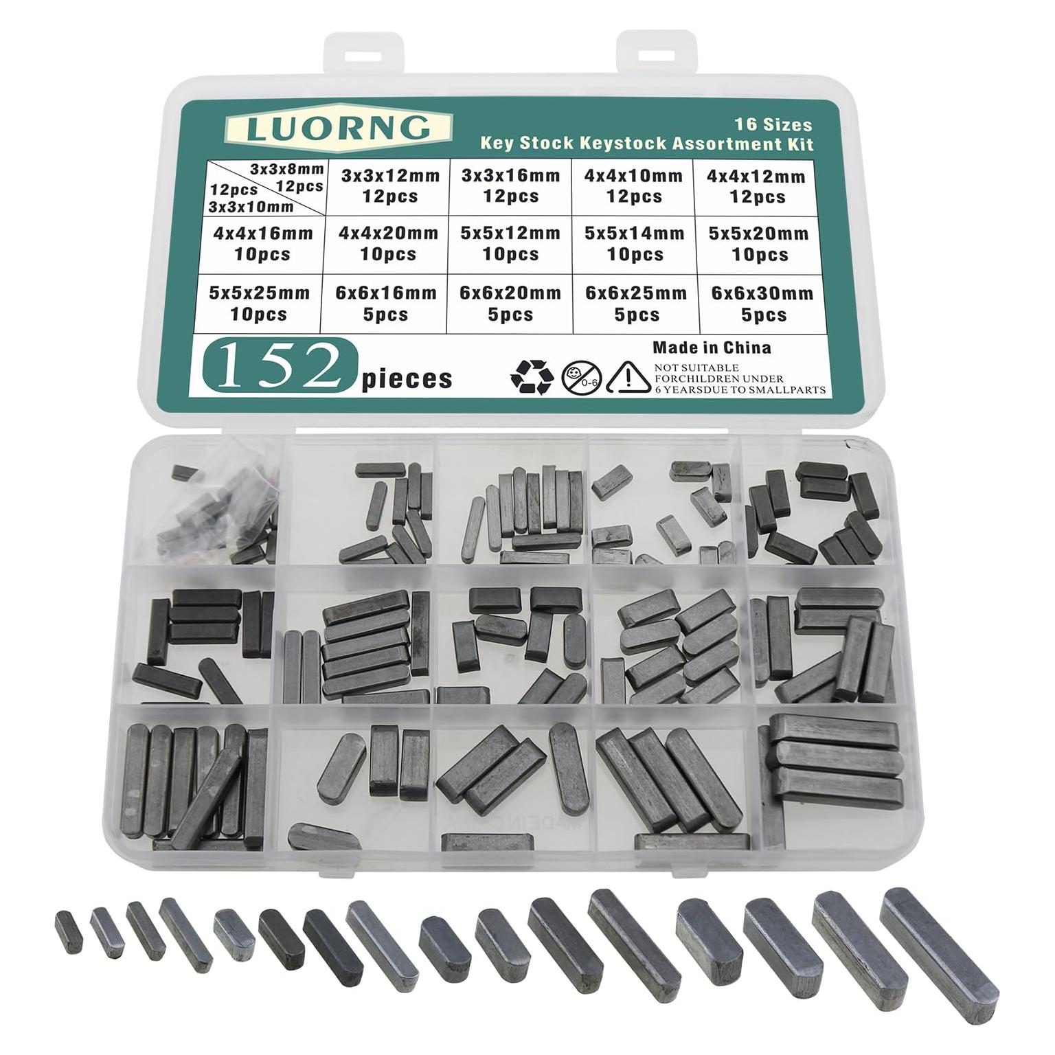 Juego de 152 Pasadores Planos Doble Cabeza LUORNG 8-30mm