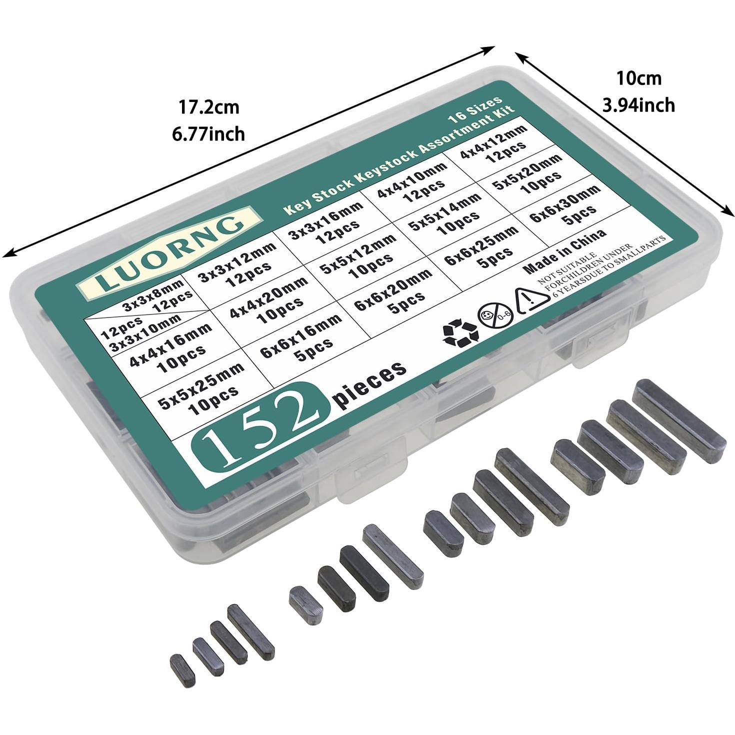 Juego de 152 Pasadores Planos Doble Cabeza LUORNG 8-30mm