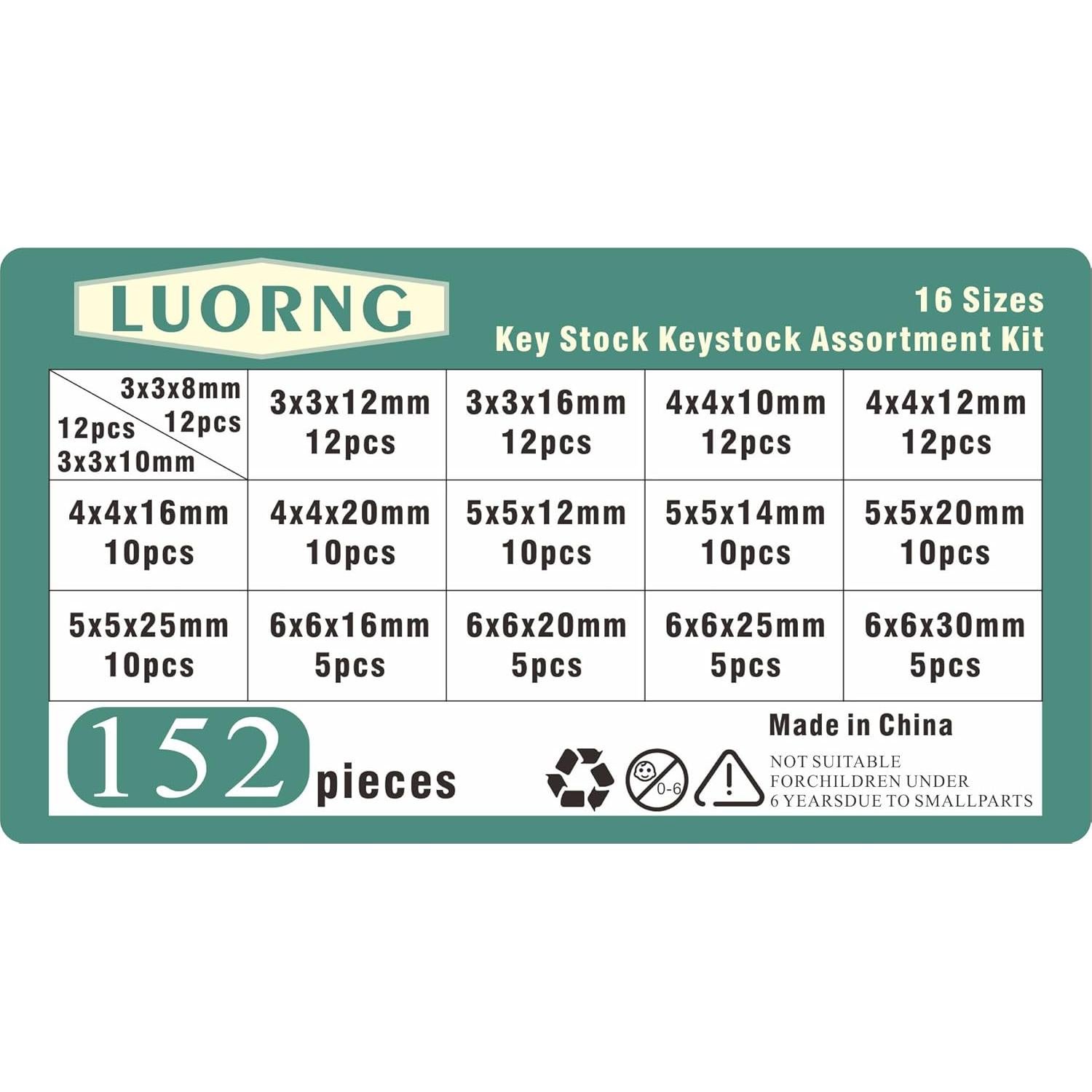 Juego de 152 Pasadores Planos Doble Cabeza LUORNG 8-30mm