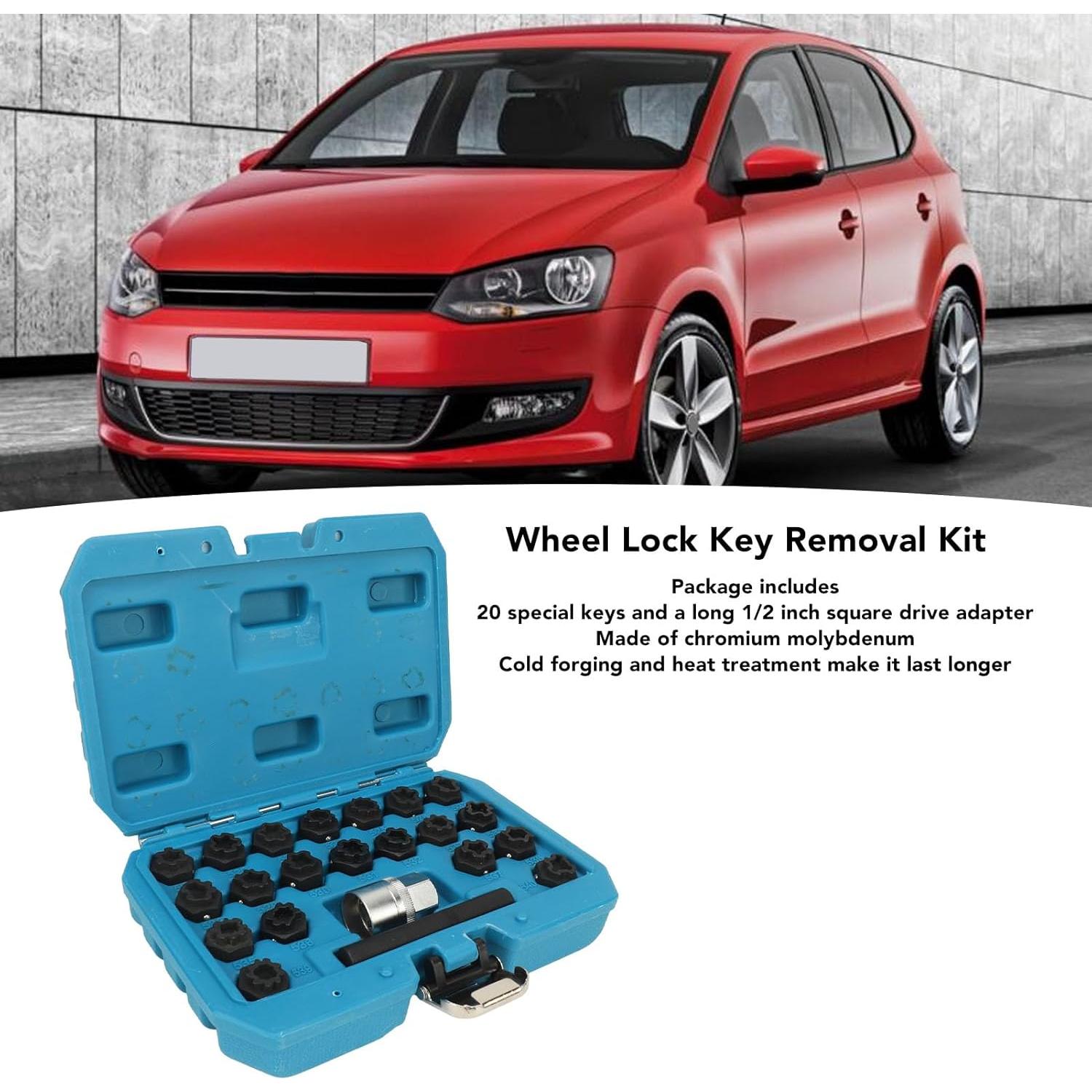 Kit de Eliminación de Llave de Bloqueo de Rueda GOWENIC 22 Piezas