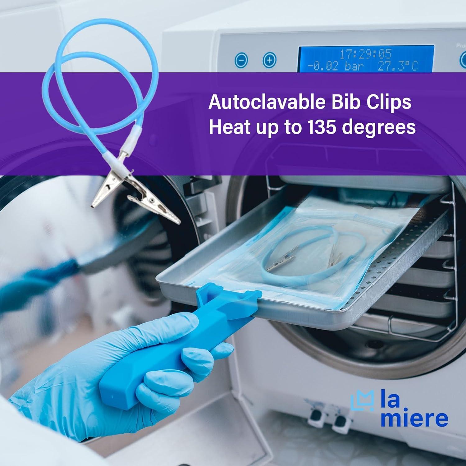 6 Baberos Dentales Autoclavables Silicona Médica Le Miere