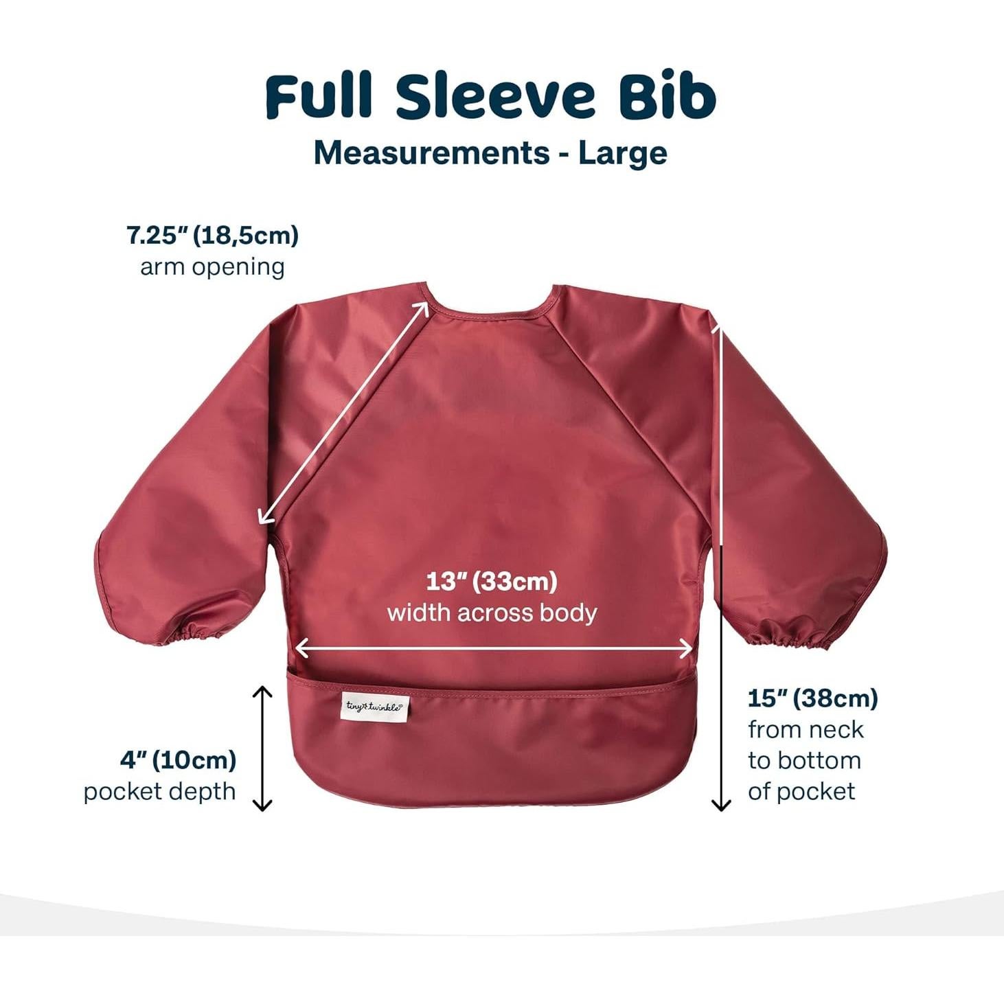 Baberos impermeables Tiny Twinkle 2pk Rosa Burdeos 6-24 meses