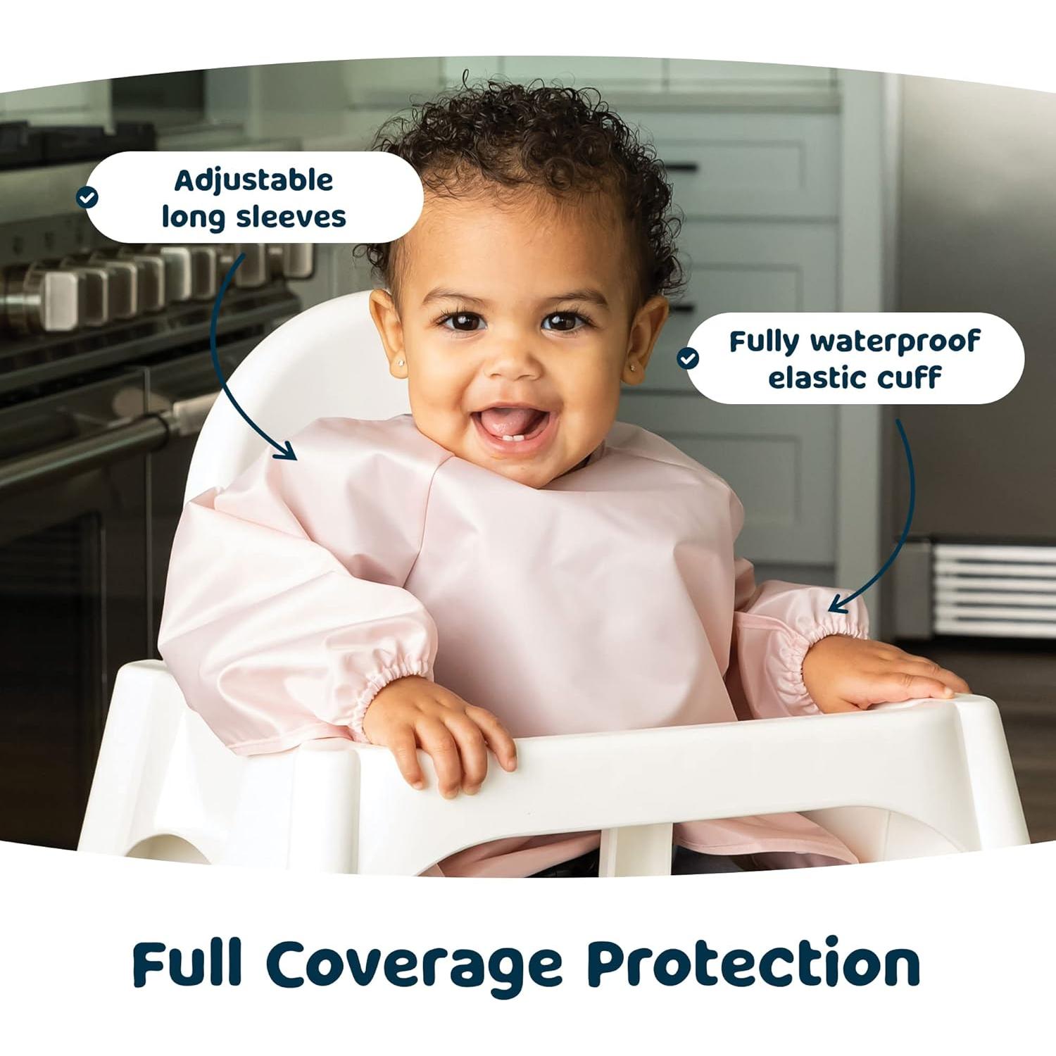 Baberos impermeables Tiny Twinkle 2pk Rosa Burdeos 6-24 meses