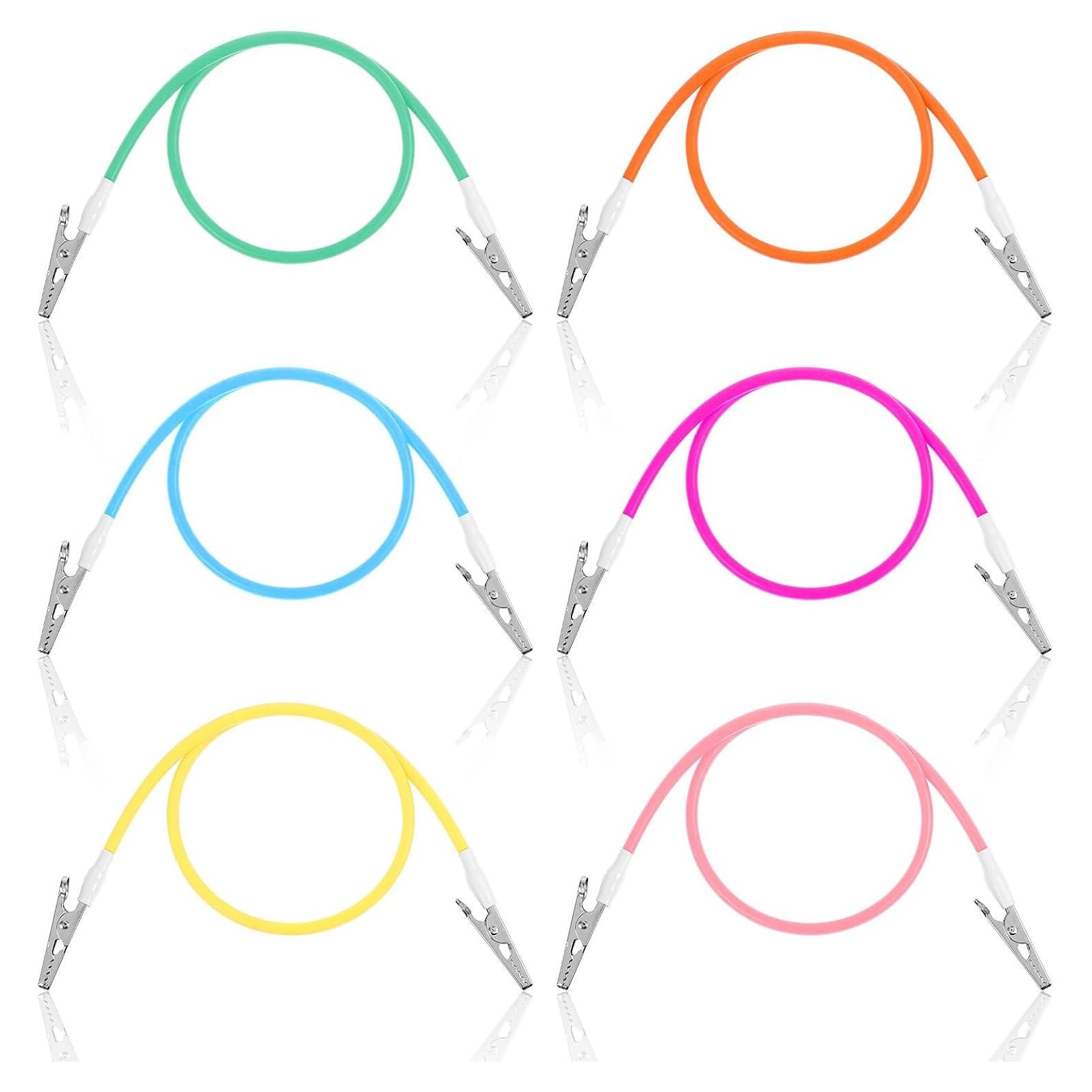 6 Clips de Babero Dental Silicona Yolev 45 cm Multicolor