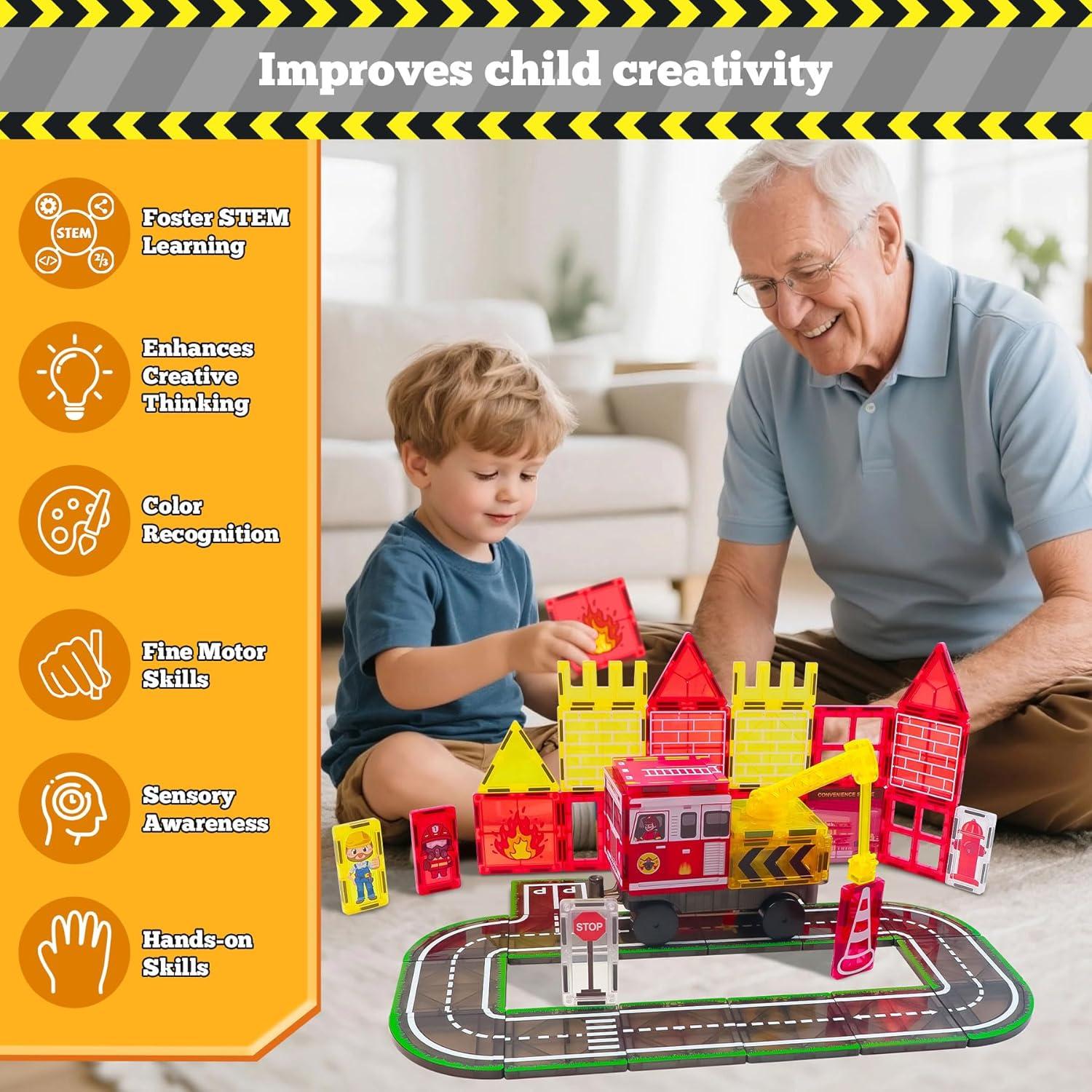 Azulejos Magnéticos de Construcción SKTMYY - Juguetes STEM 3D