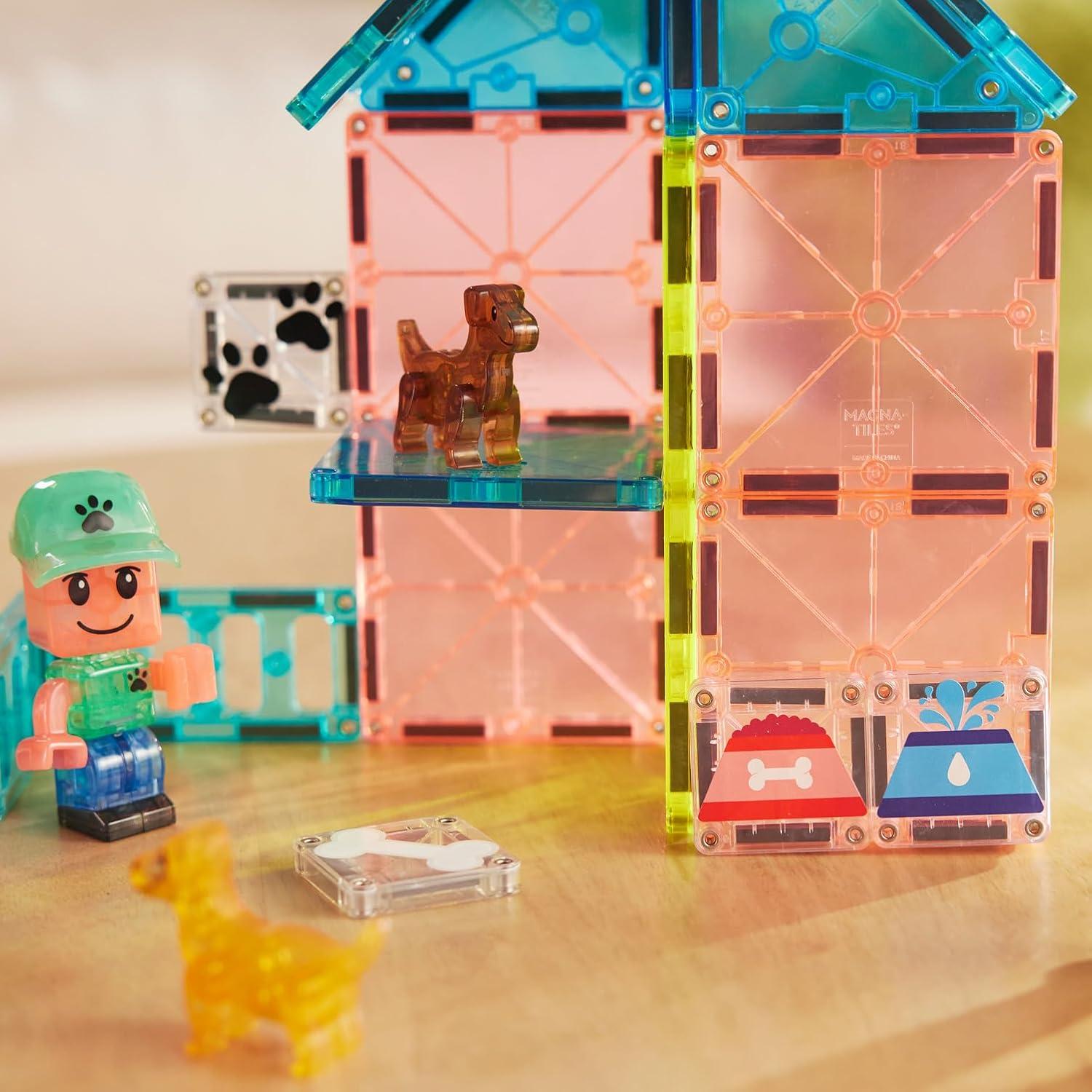 MAGNA-TILES Parque de Cachorros 27 Piezas Set Magnético
