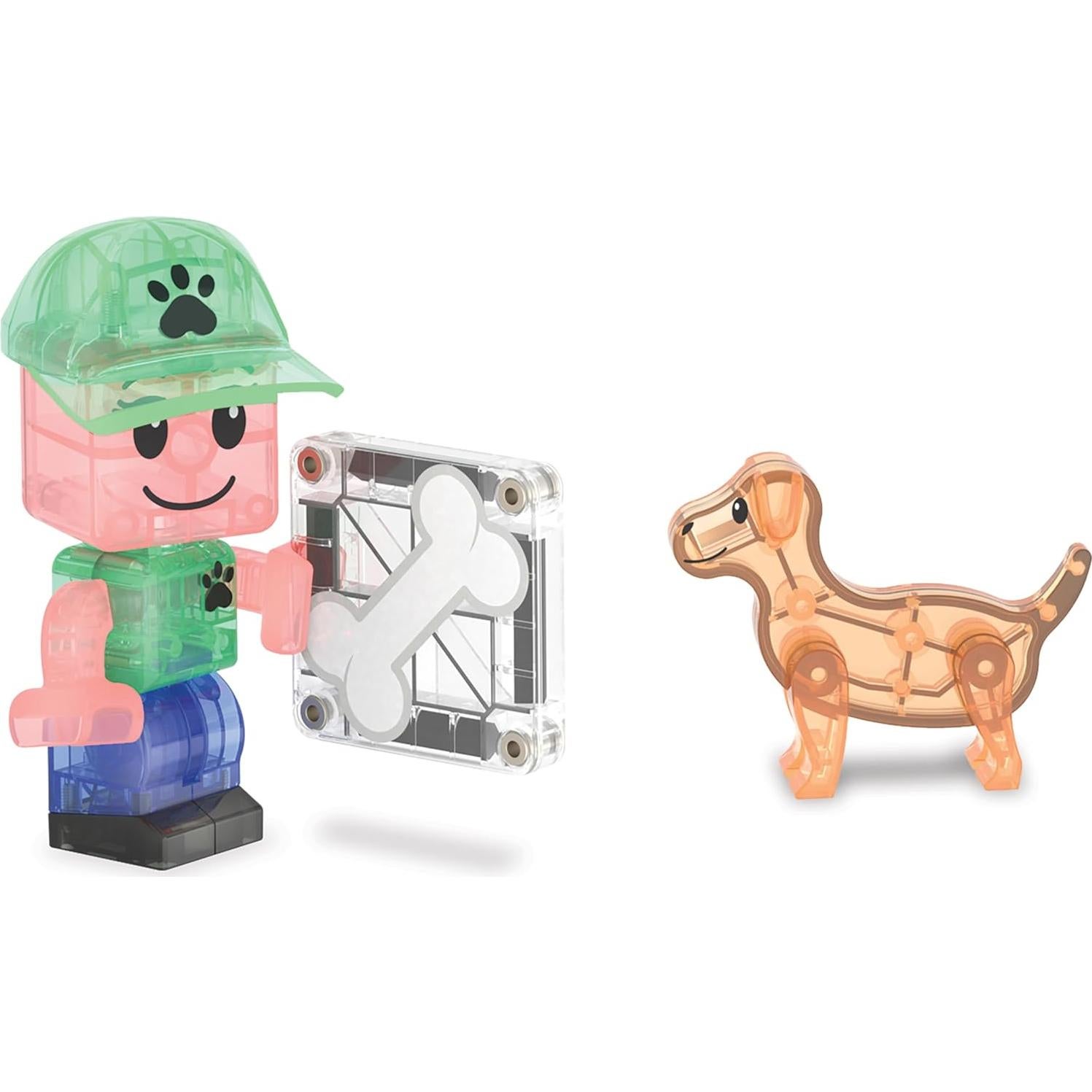 MAGNA-TILES Parque de Cachorros 27 Piezas Set Magnético