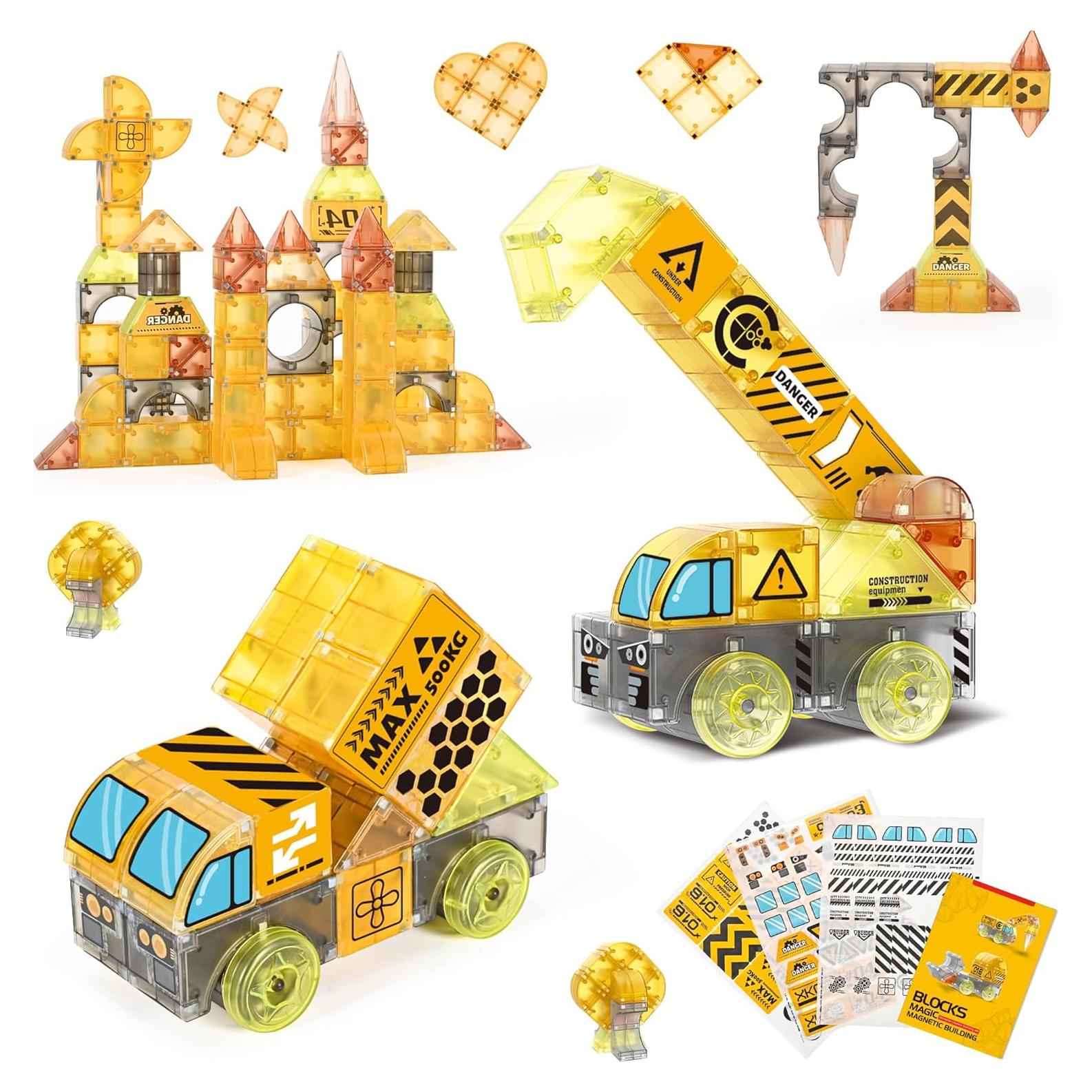 Bloques Magnéticos Cossy 3D para Niños 3-14 Años - Set STEM
