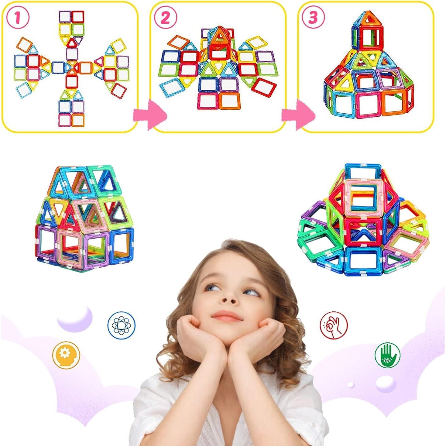 Bloques Magnéticos Educativos 40PCS - Juguetes STEM para Niños 3+