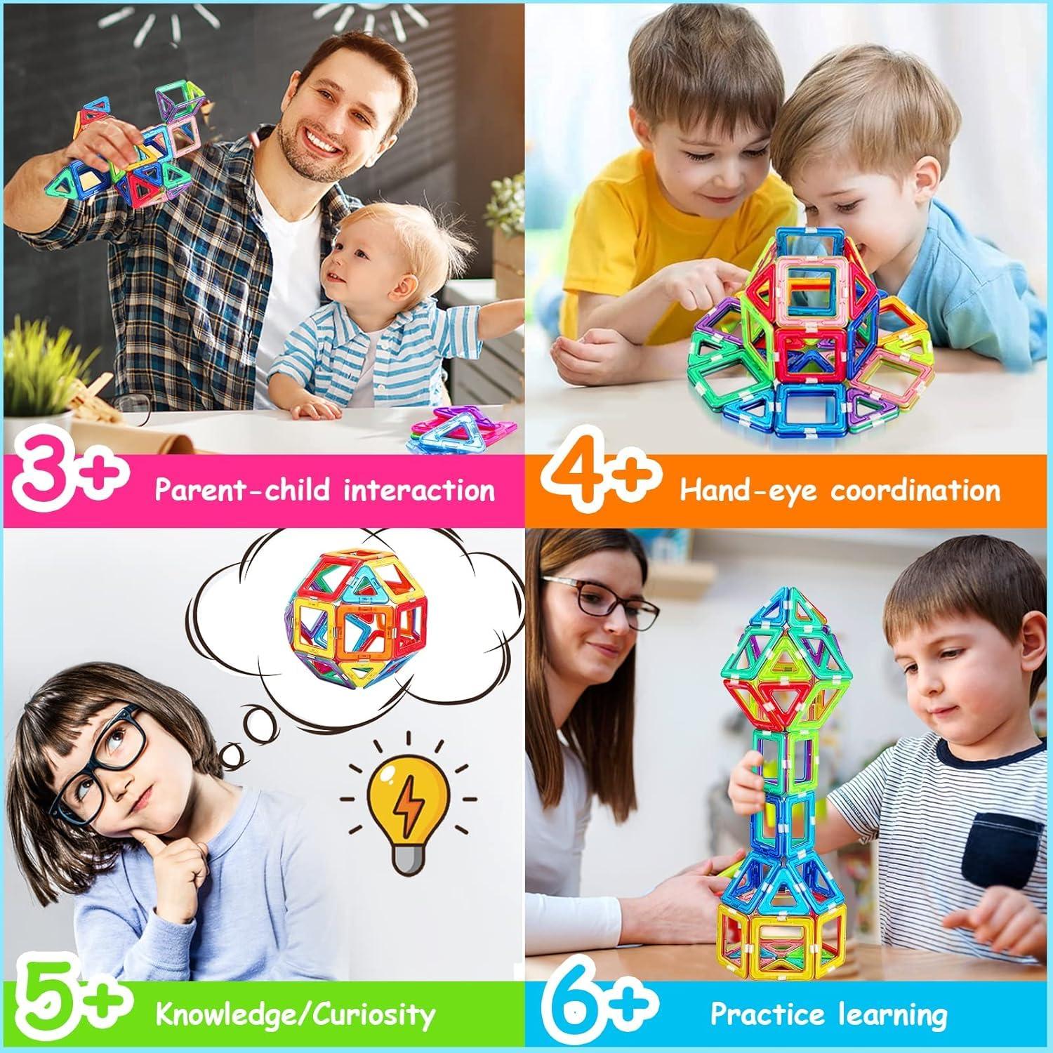 Bloques Magnéticos Educativos 40PCS - Juguetes STEM para Niños 3+