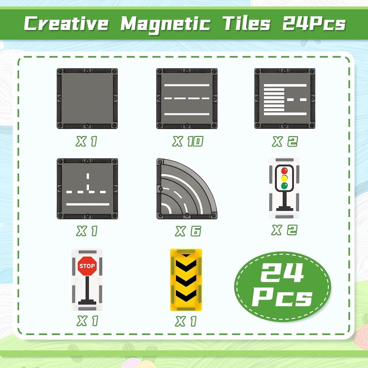Juego de Pistas Magnéticas Feoxialy para Niños 3-10 Años