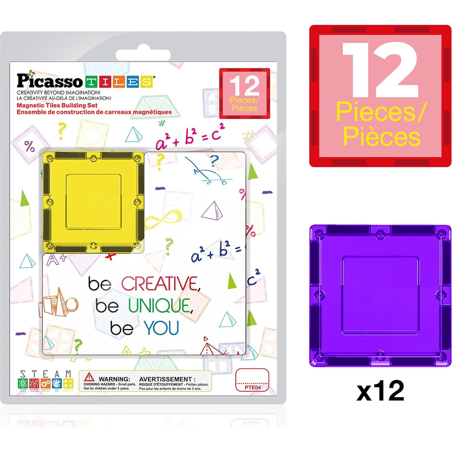 Kit de Bloques Magnéticos PicassoTiles 12 Piezas para Niños